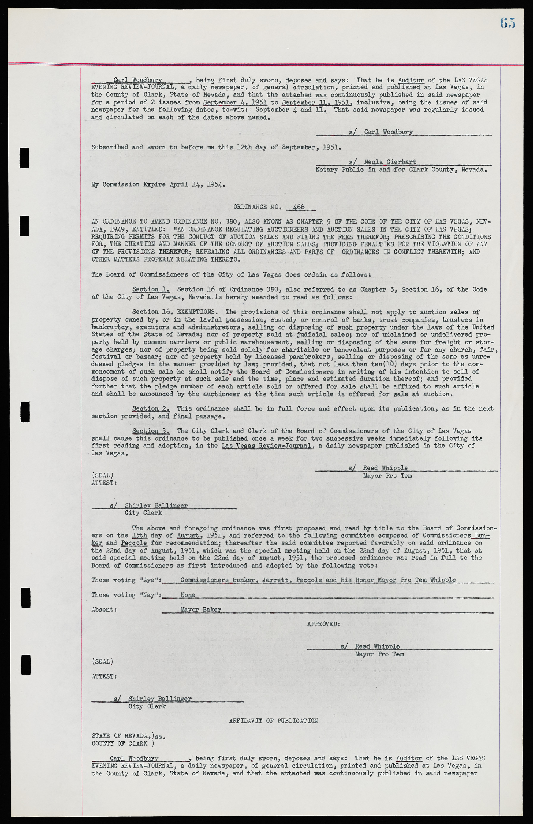 Las Vegas City Ordinances, November 13, 1950 to August 6, 1958, lvc000015-73