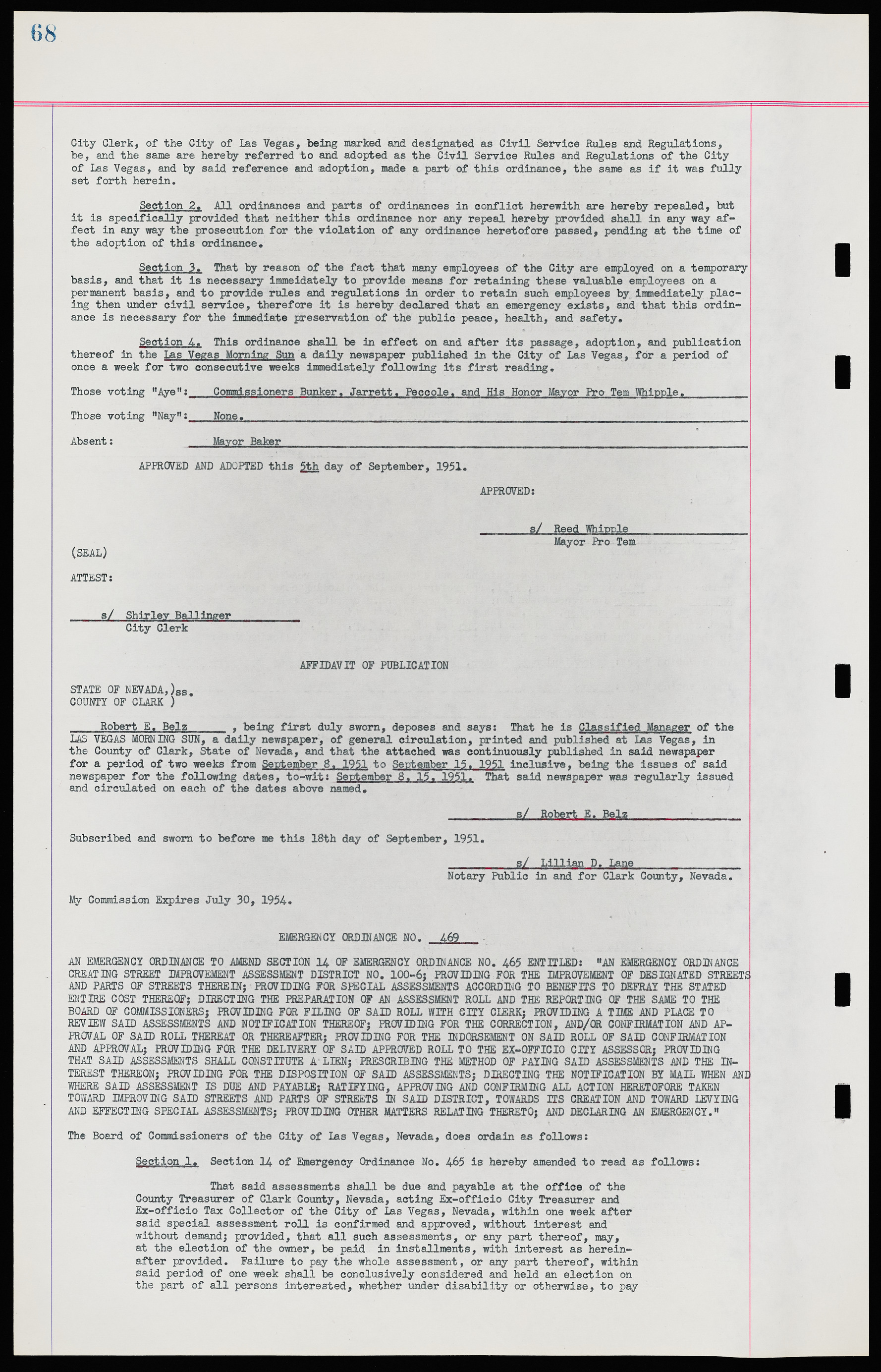 Las Vegas City Ordinances, November 13, 1950 to August 6, 1958, lvc000015-76