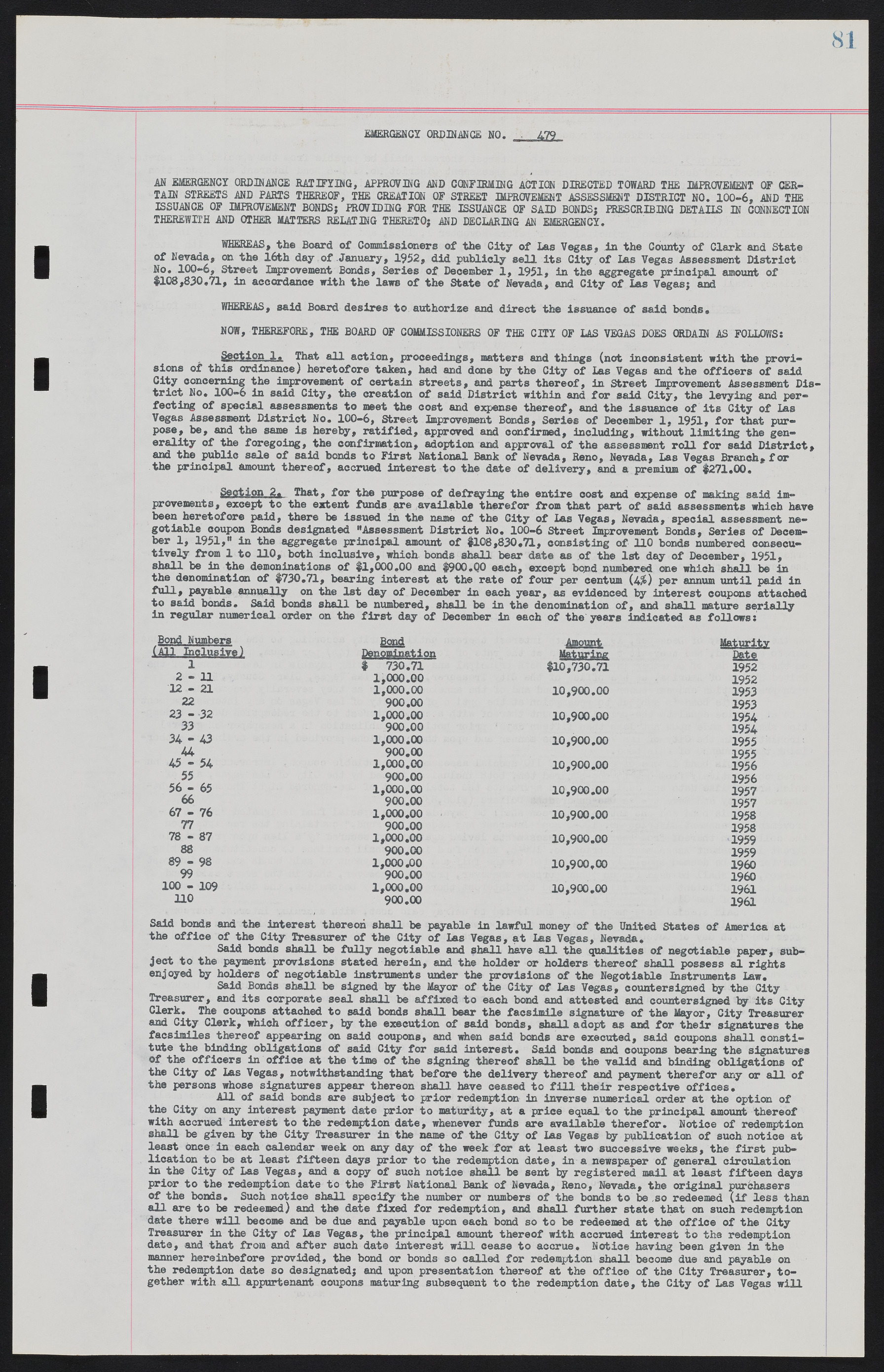 Las Vegas City Ordinances, November 13, 1950 to August 6, 1958, lvc000015-89