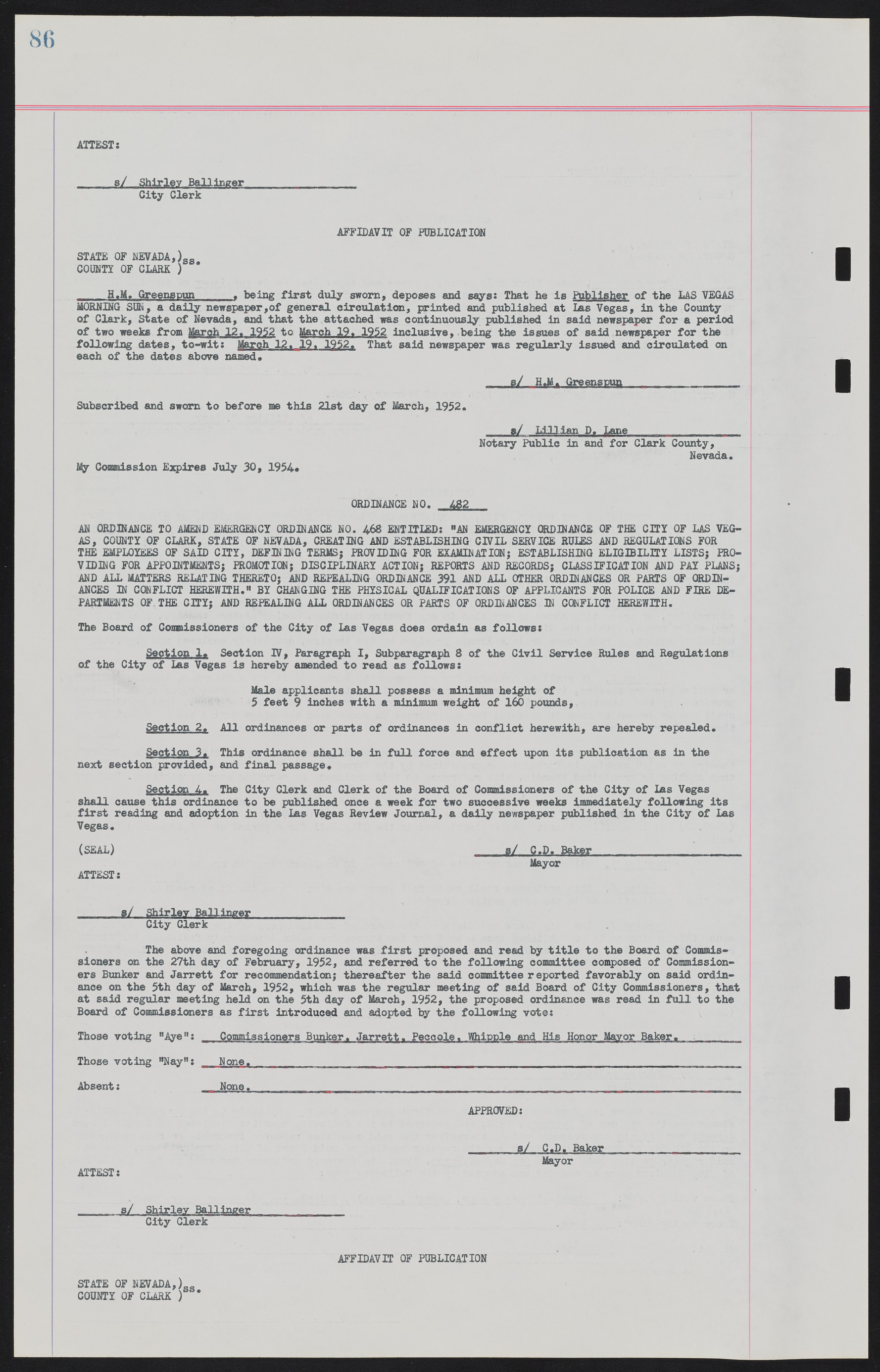 Las Vegas City Ordinances, November 13, 1950 to August 6, 1958, lvc000015-94