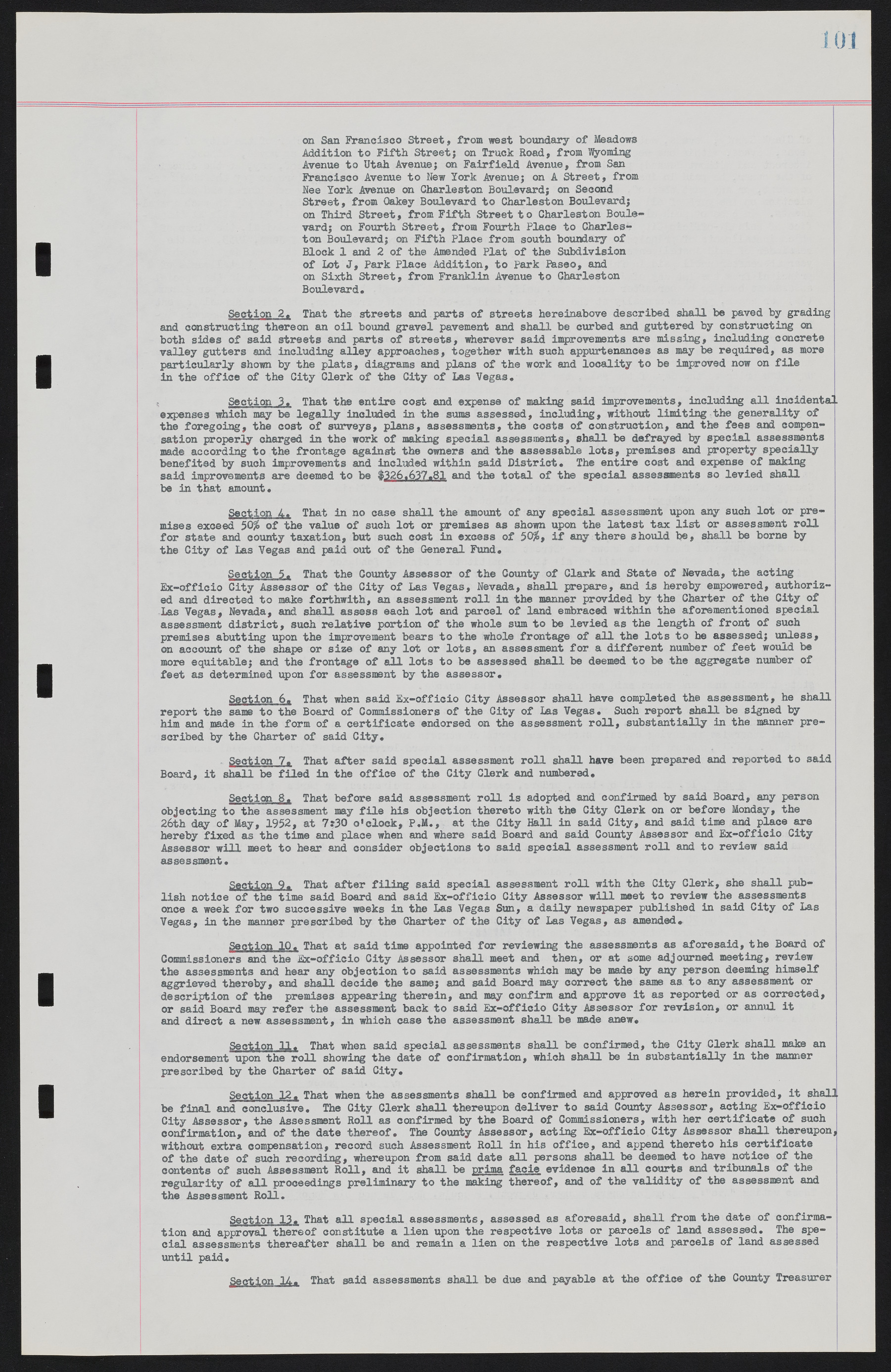 Las Vegas City Ordinances, November 13, 1950 to August 6, 1958, lvc000015-109