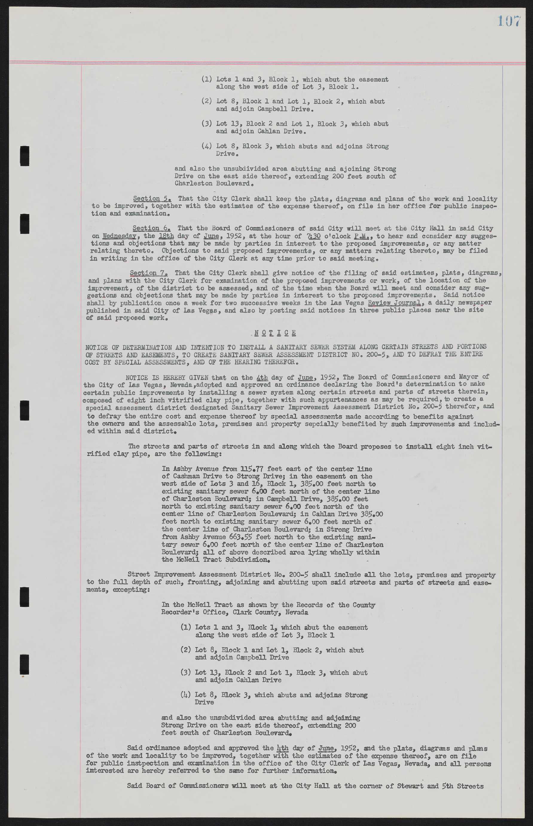 Las Vegas City Ordinances, November 13, 1950 to August 6, 1958, lvc000015-115