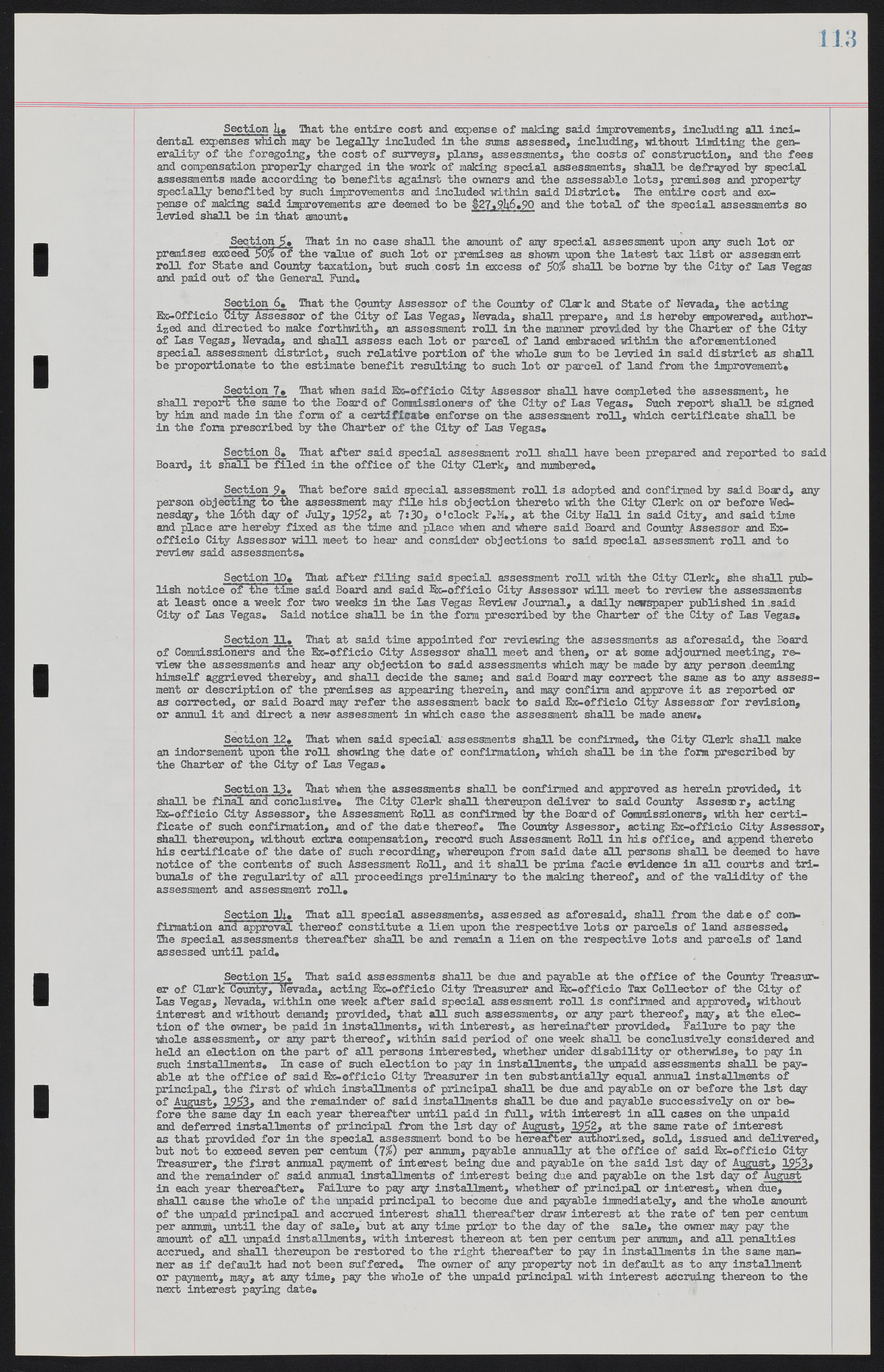 Las Vegas City Ordinances, November 13, 1950 to August 6, 1958, lvc000015-121