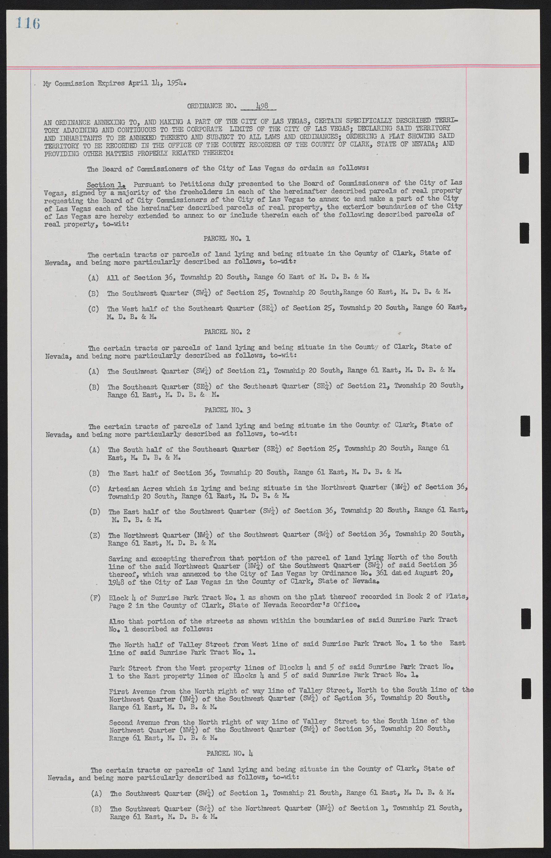 Las Vegas City Ordinances, November 13, 1950 to August 6, 1958, lvc000015-124