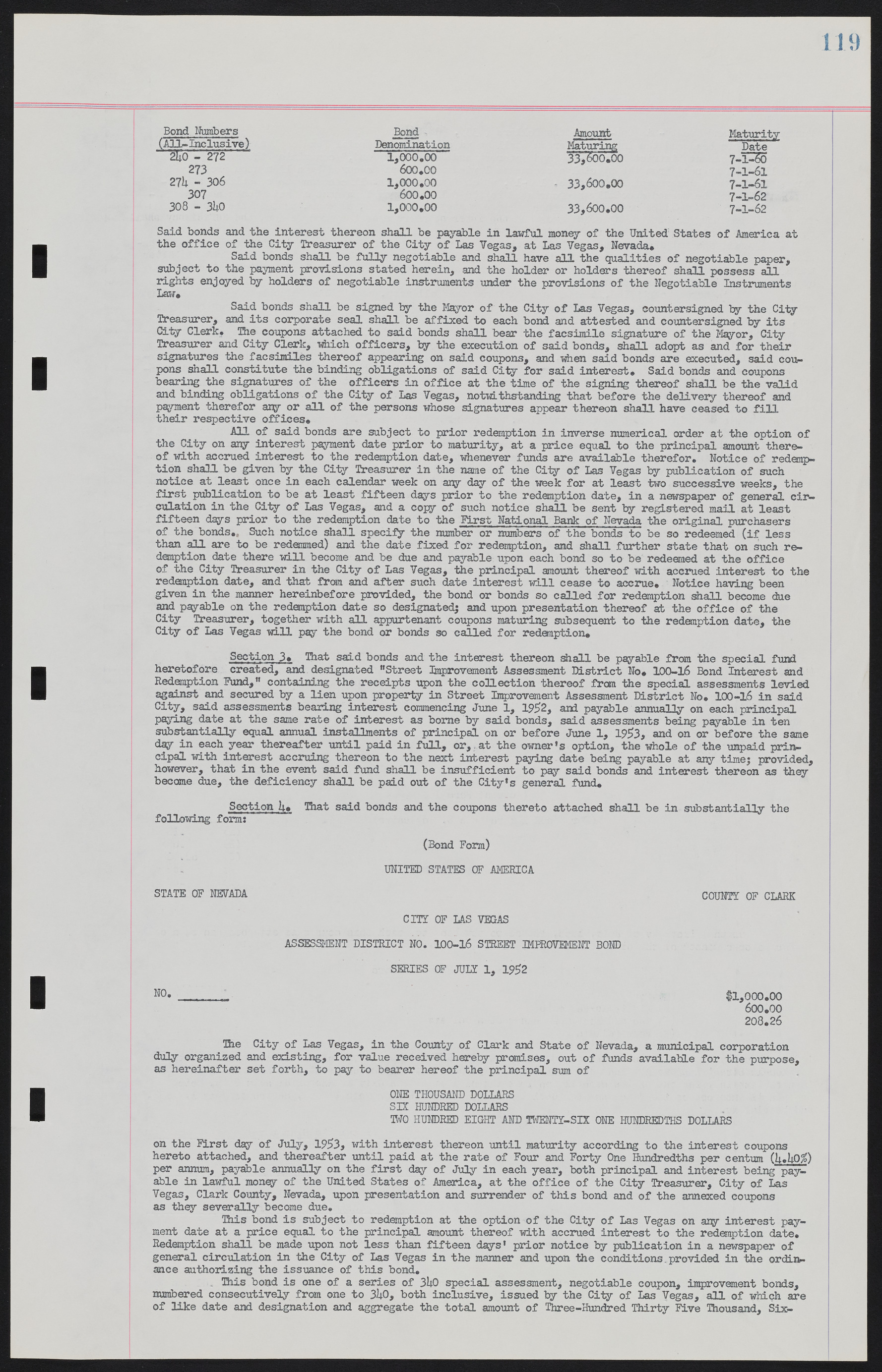 Las Vegas City Ordinances, November 13, 1950 to August 6, 1958, lvc000015-127