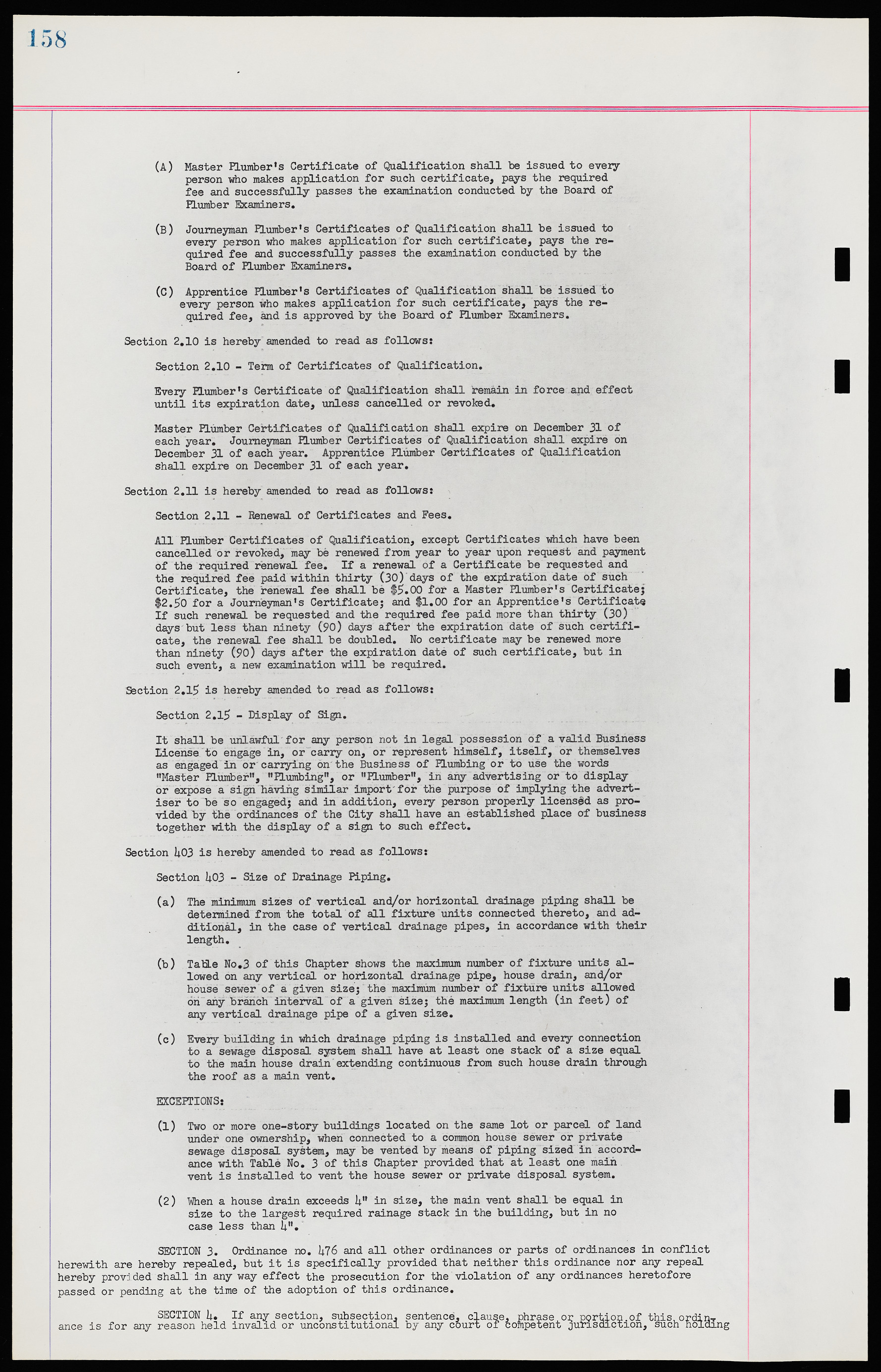 Las Vegas City Ordinances, November 13, 1950 to August 6, 1958, lvc000015-166