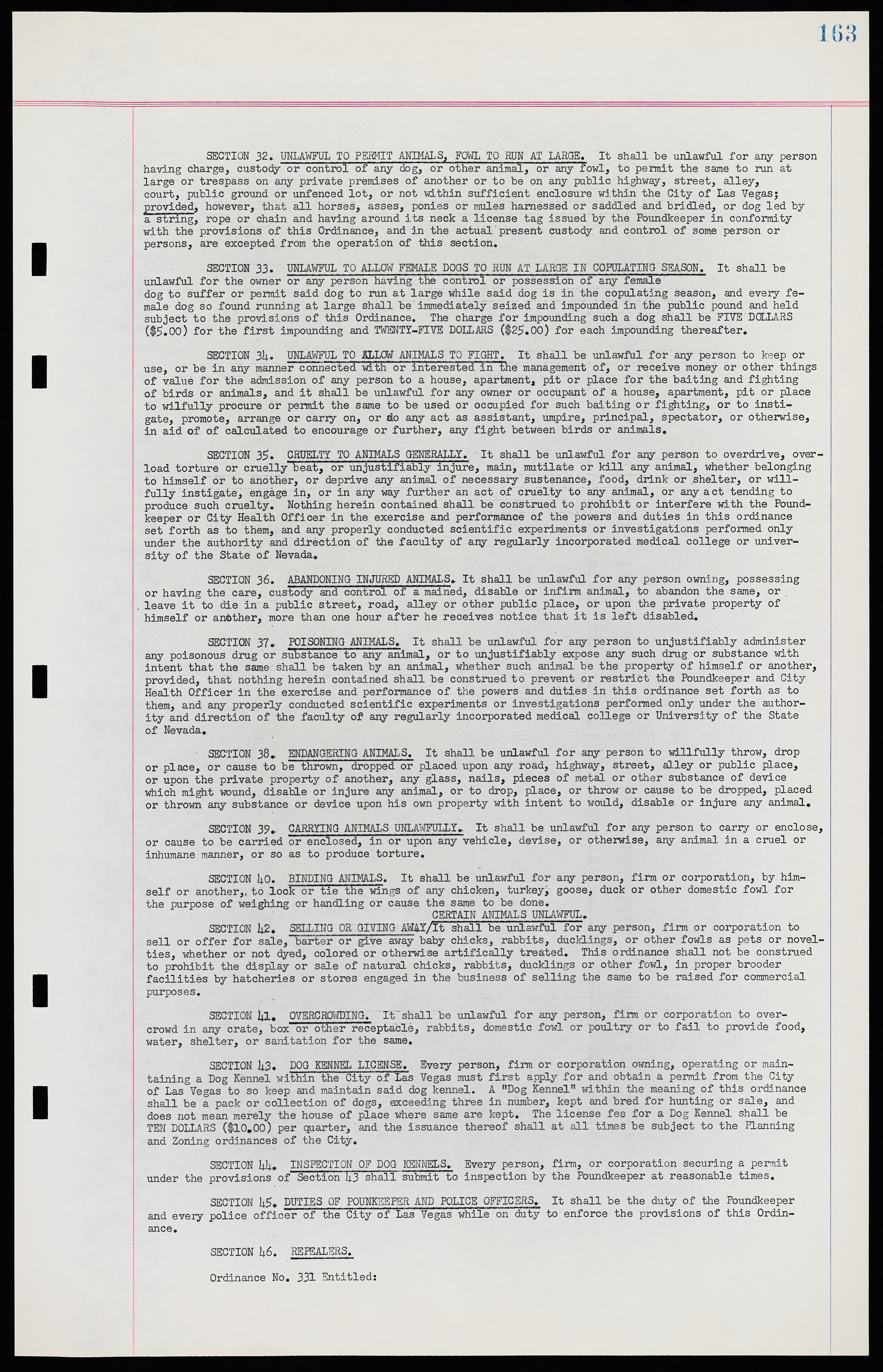 Las Vegas City Ordinances, November 13, 1950 to August 6, 1958, lvc000015-171