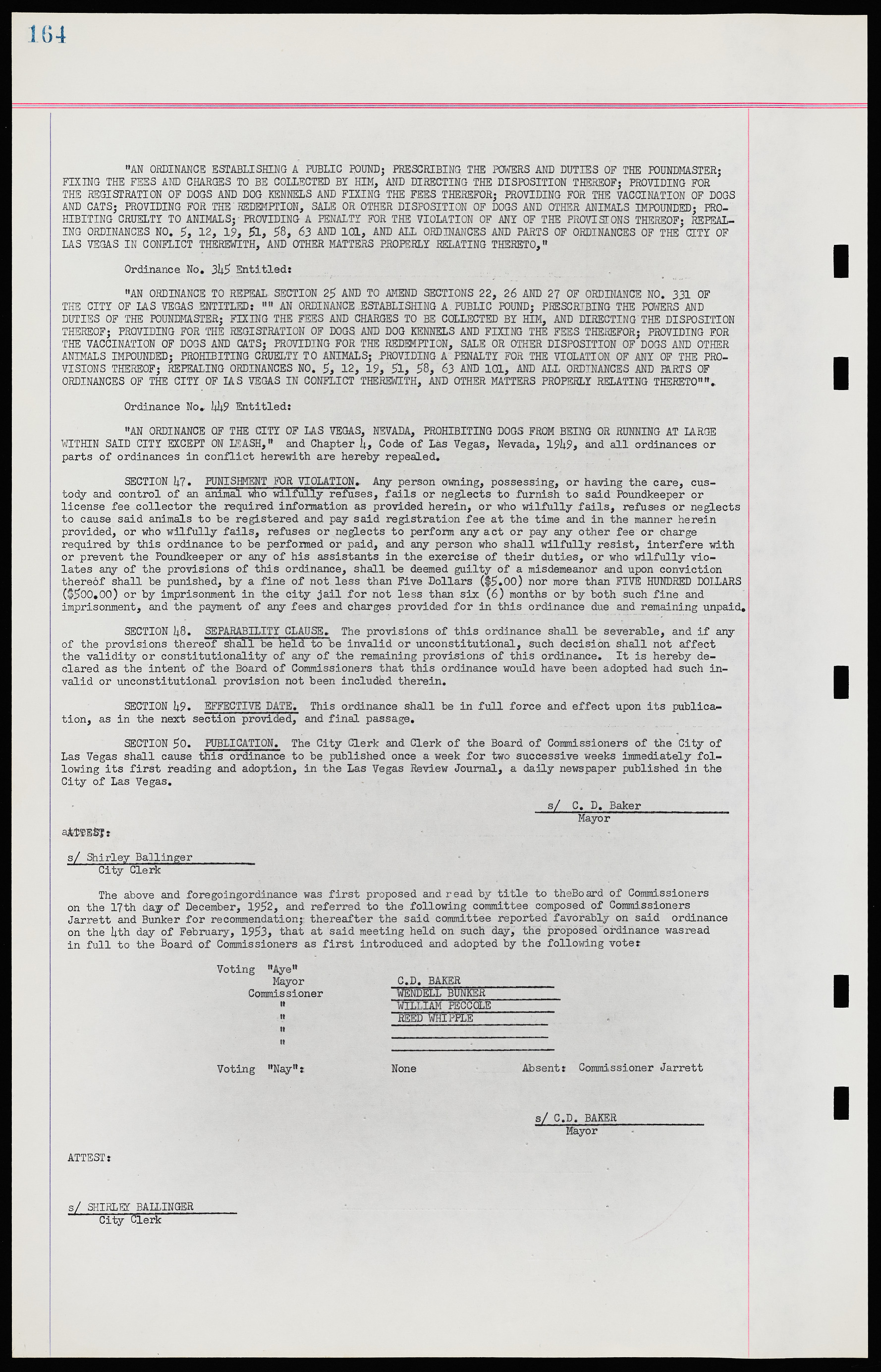 Las Vegas City Ordinances, November 13, 1950 to August 6, 1958, lvc000015-172