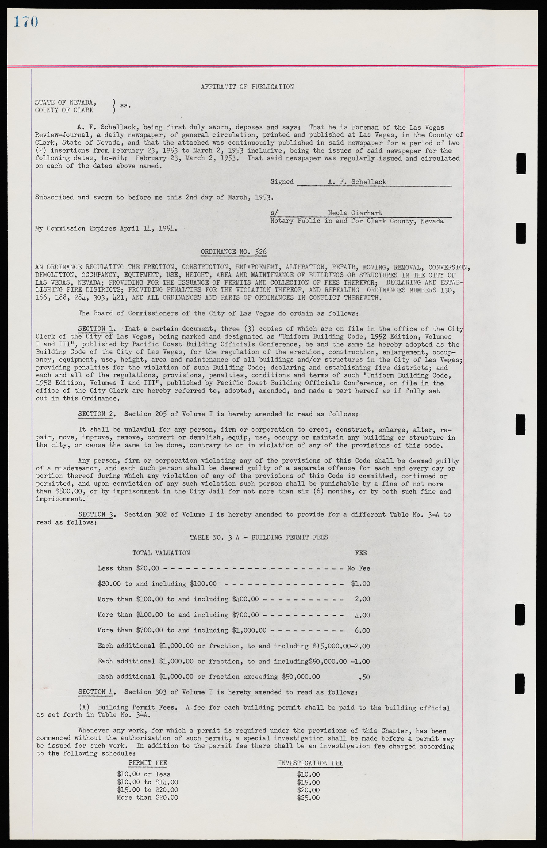 Las Vegas City Ordinances, November 13, 1950 to August 6, 1958, lvc000015-178