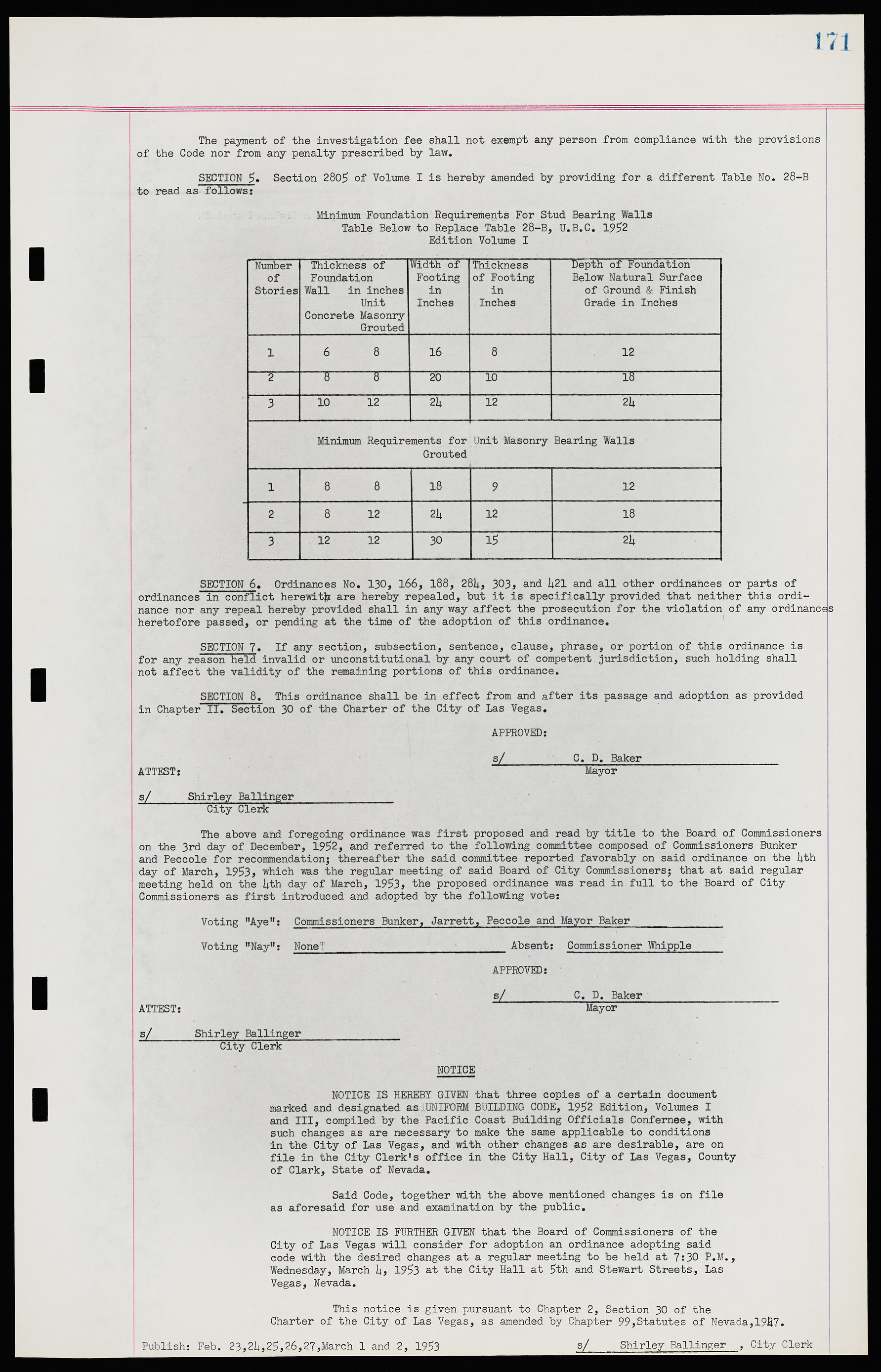 Las Vegas City Ordinances, November 13, 1950 to August 6, 1958, lvc000015-179