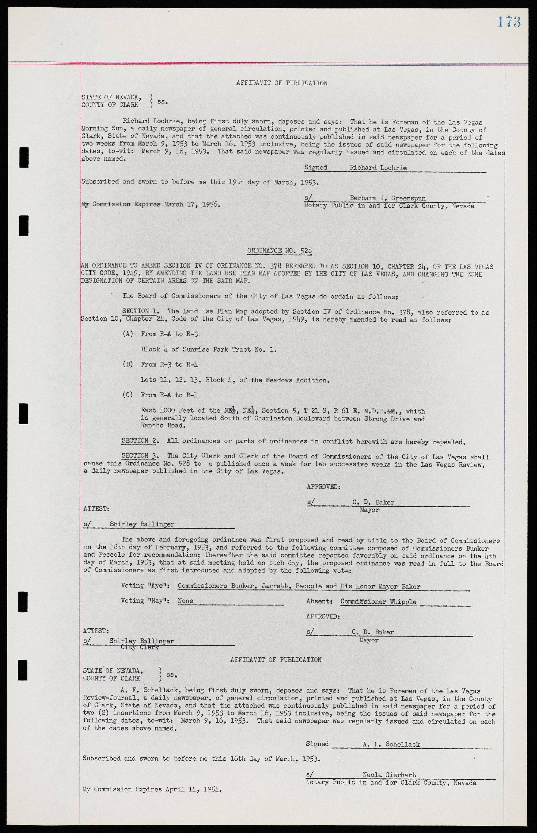 Las Vegas City Ordinances, November 13, 1950 to August 6, 1958, lvc000015-181