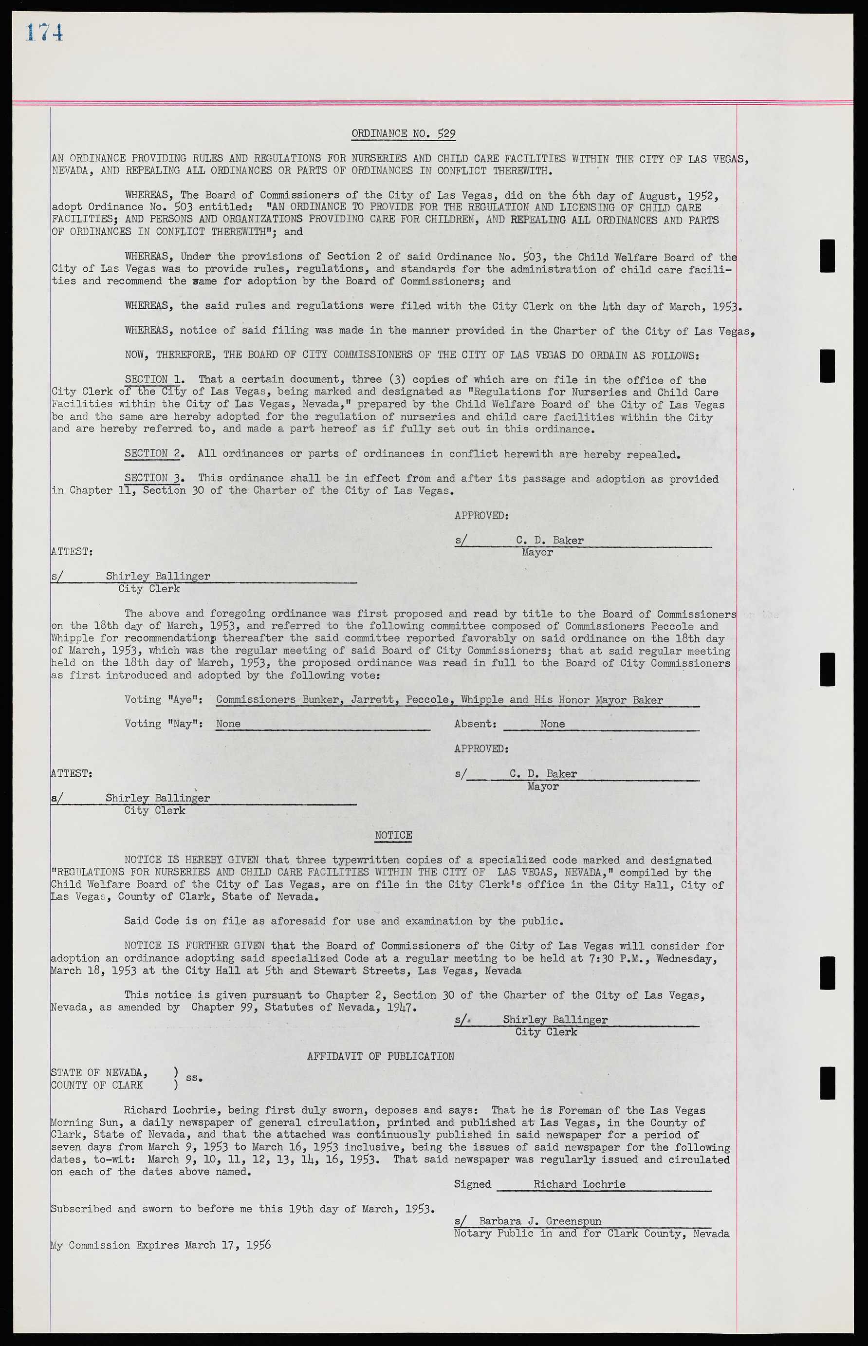 Las Vegas City Ordinances, November 13, 1950 to August 6, 1958, lvc000015-182