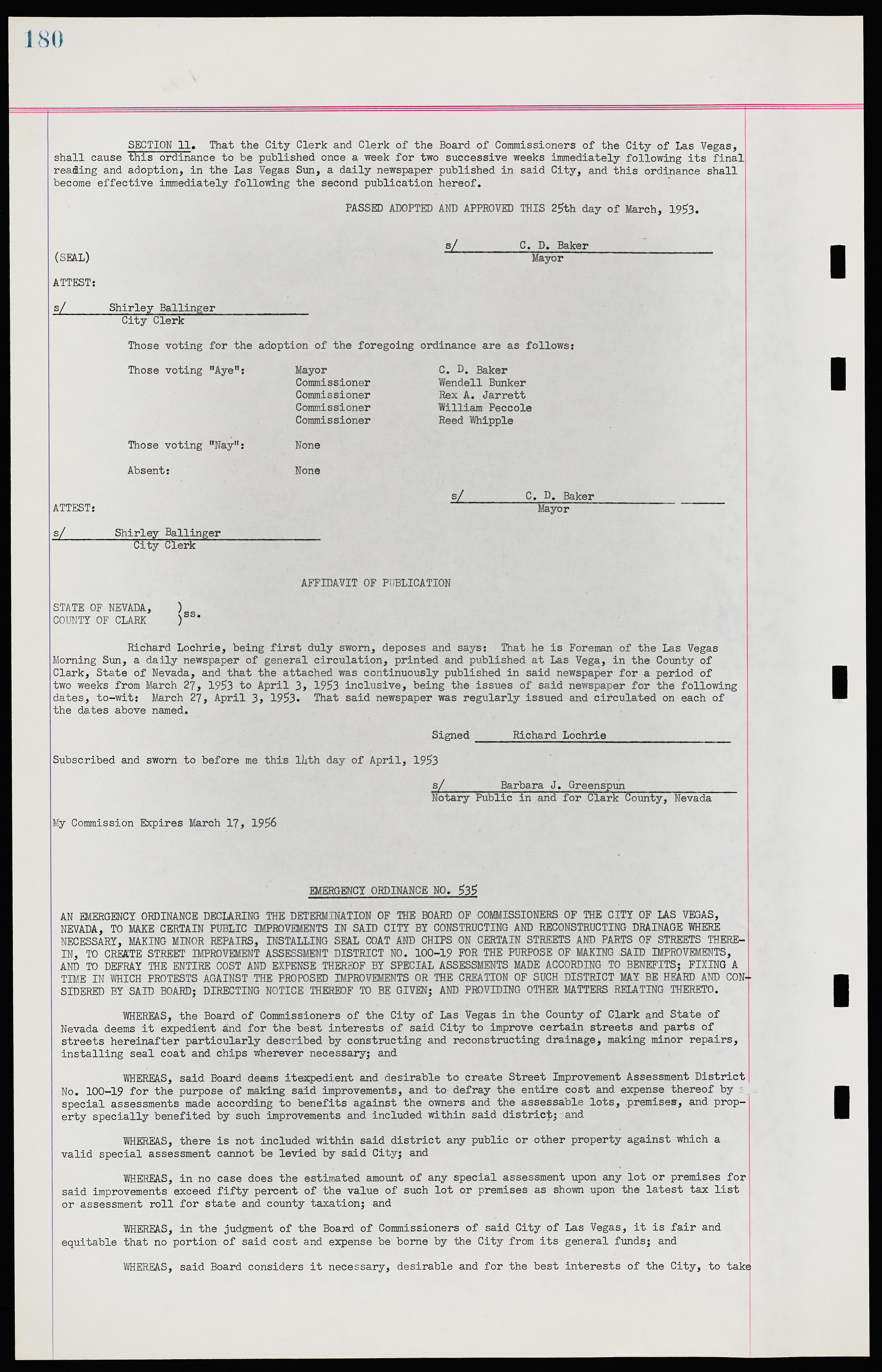 Las Vegas City Ordinances, November 13, 1950 to August 6, 1958, lvc000015-188