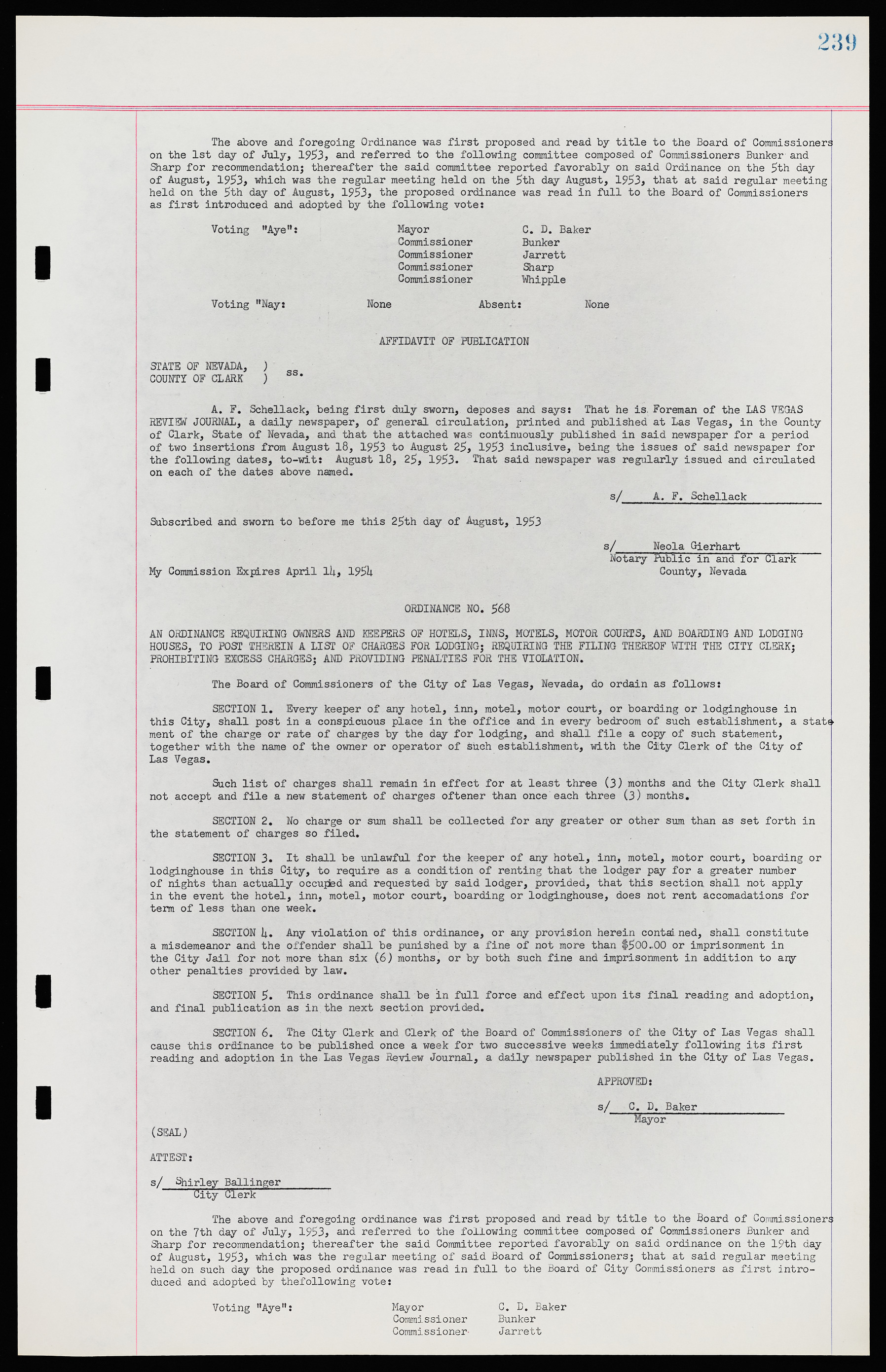 Las Vegas City Ordinances, November 13, 1950 to August 6, 1958, lvc000015-247