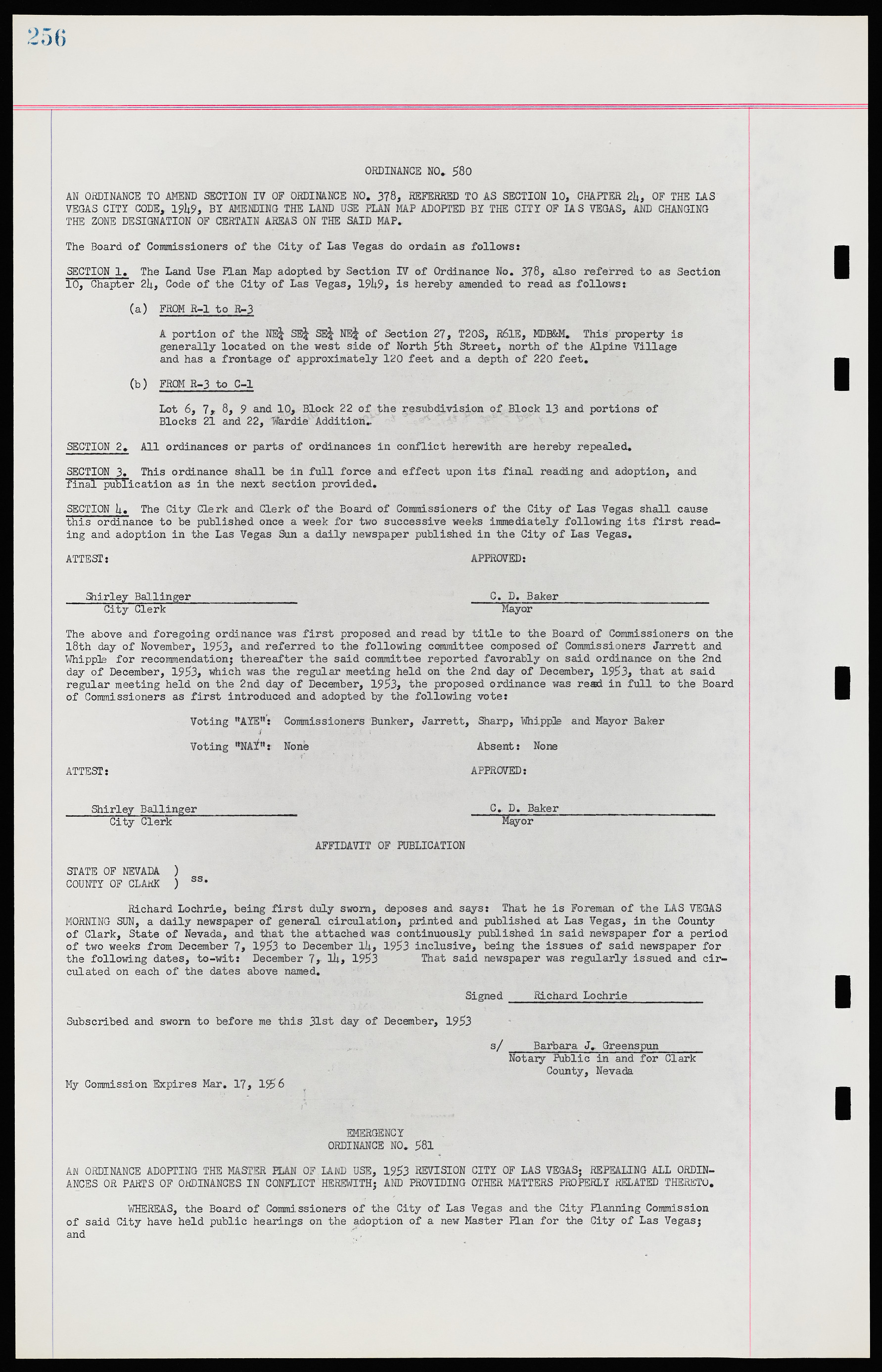 Las Vegas City Ordinances, November 13, 1950 to August 6, 1958, lvc000015-264