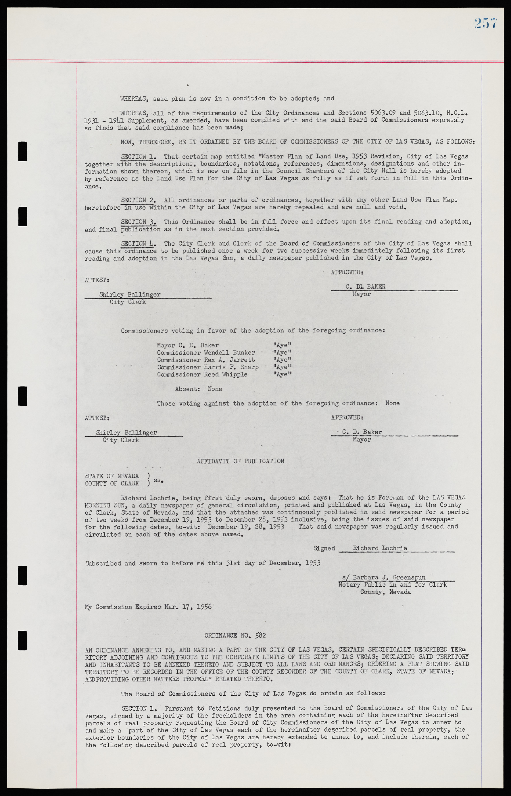 Las Vegas City Ordinances, November 13, 1950 to August 6, 1958, lvc000015-265