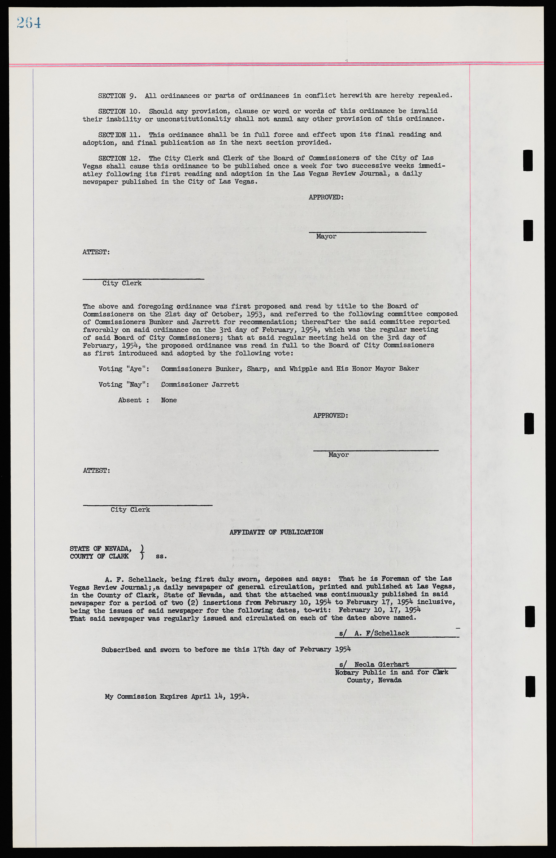 Las Vegas City Ordinances, November 13, 1950 to August 6, 1958, lvc000015-272
