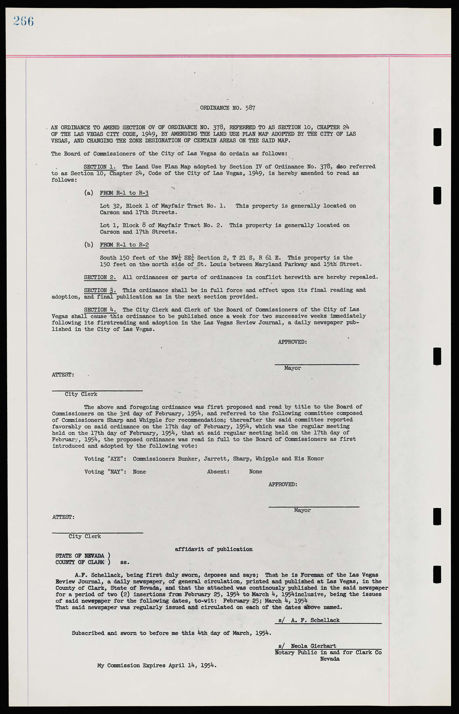 Las Vegas City Ordinances, November 13, 1950 to August 6, 1958, lvc000015-274