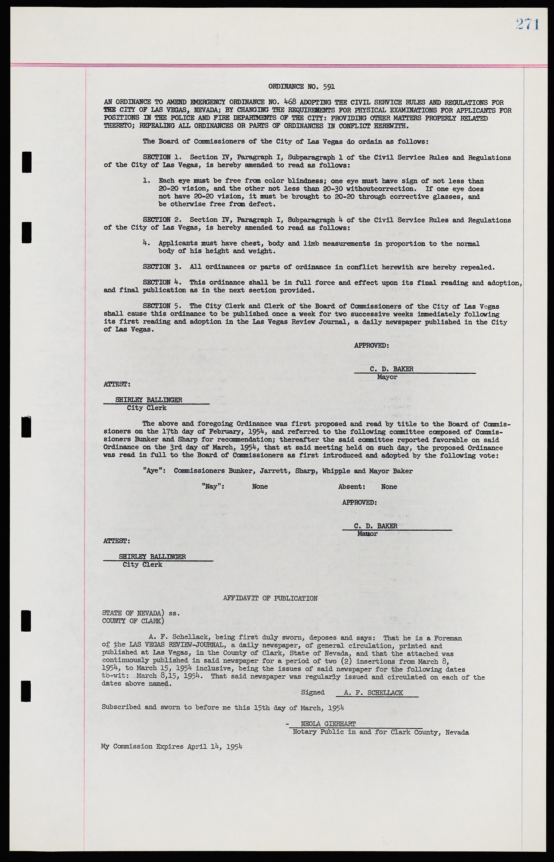 Las Vegas City Ordinances, November 13, 1950 to August 6, 1958, lvc000015-279