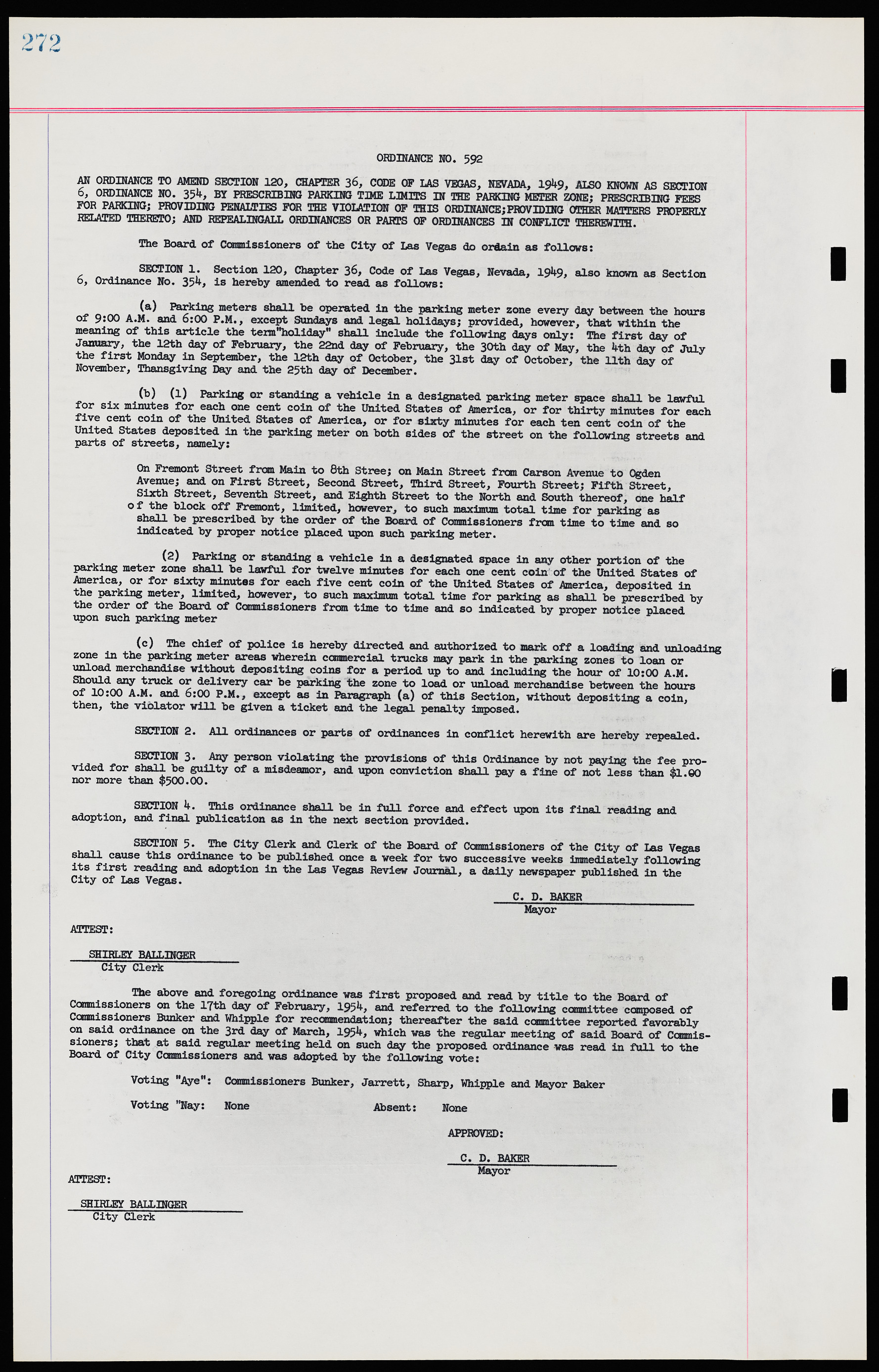 Las Vegas City Ordinances, November 13, 1950 to August 6, 1958, lvc000015-280