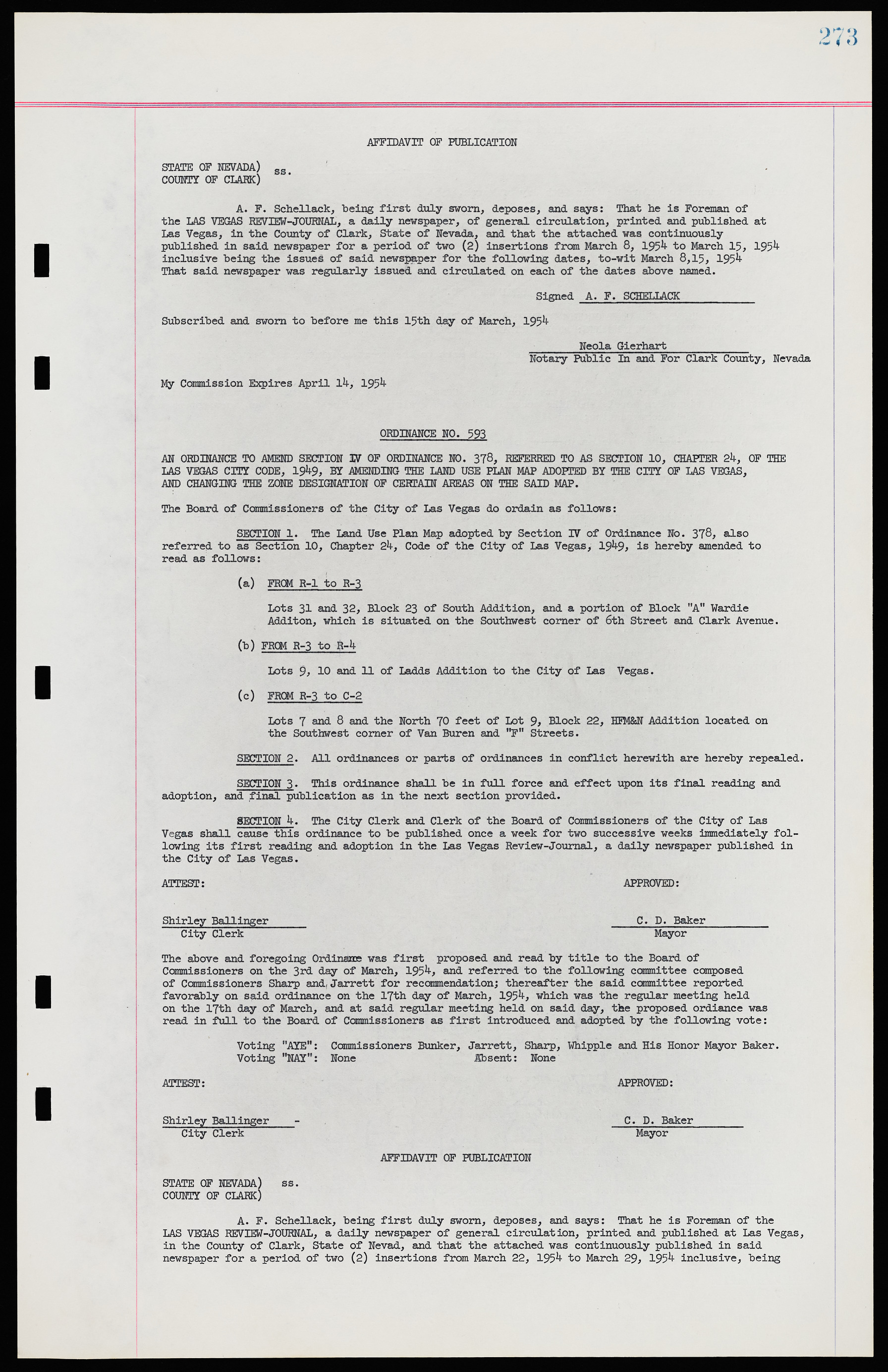 Las Vegas City Ordinances, November 13, 1950 to August 6, 1958, lvc000015-281