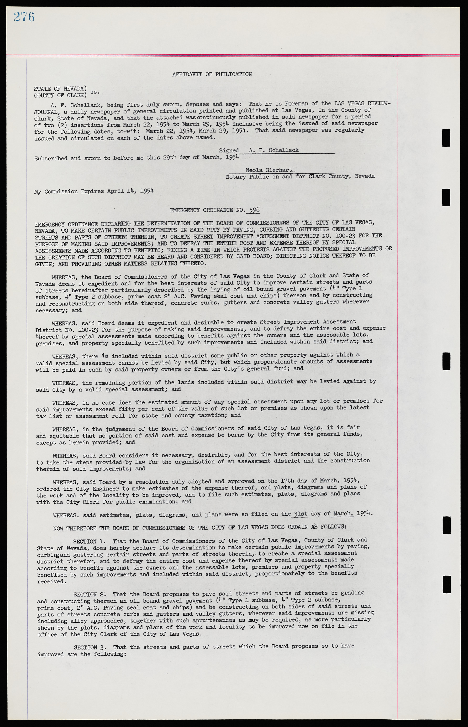 Las Vegas City Ordinances, November 13, 1950 to August 6, 1958, lvc000015-284