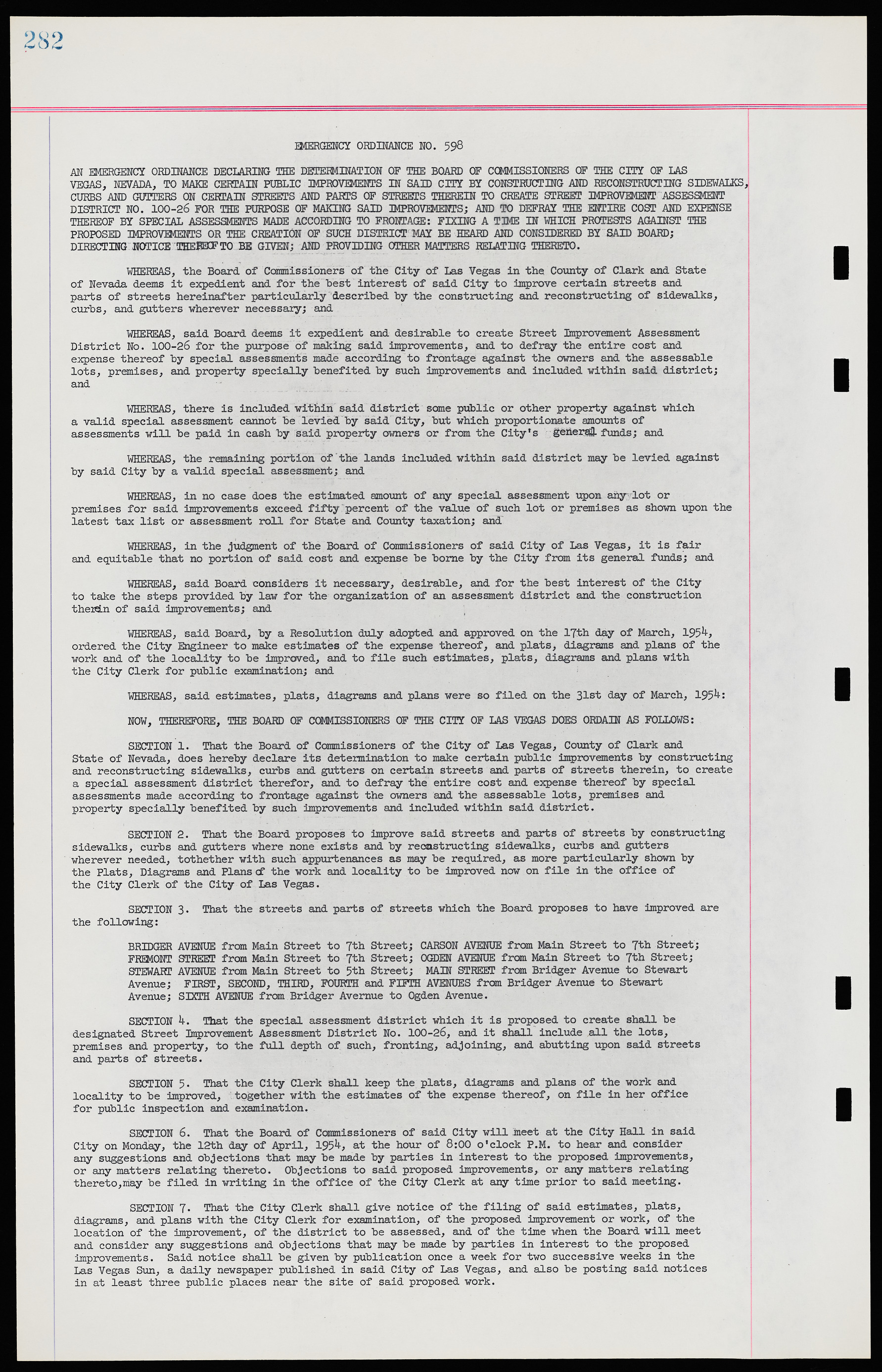 Las Vegas City Ordinances, November 13, 1950 to August 6, 1958, lvc000015-290