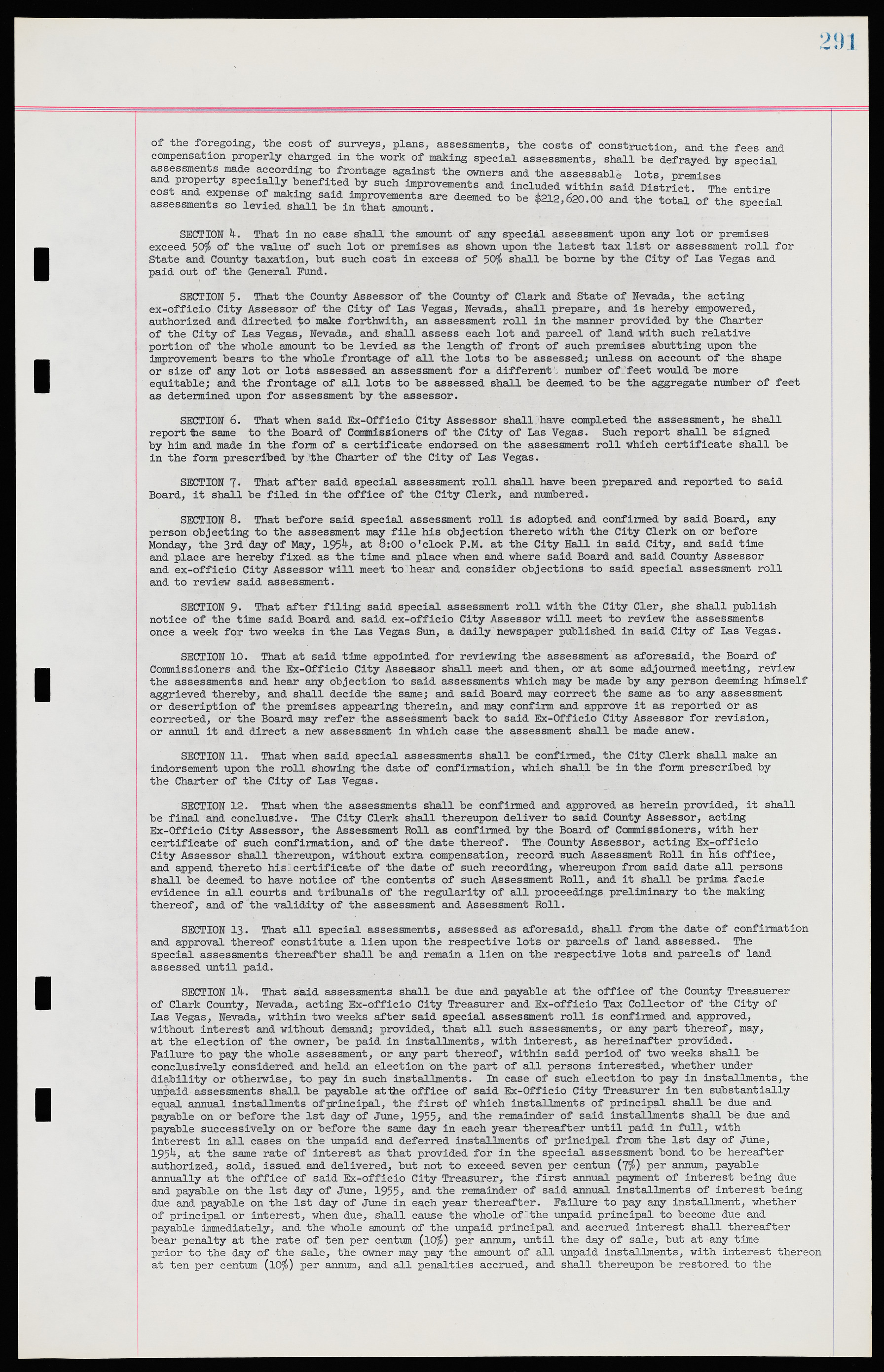 Las Vegas City Ordinances, November 13, 1950 to August 6, 1958, lvc000015-299