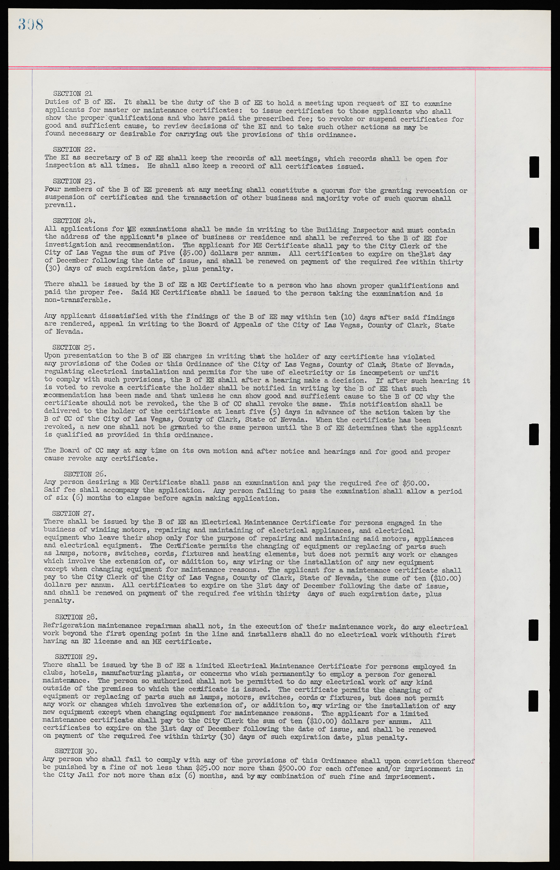 Las Vegas City Ordinances, November 13, 1950 to August 6, 1958, lvc000015-316
