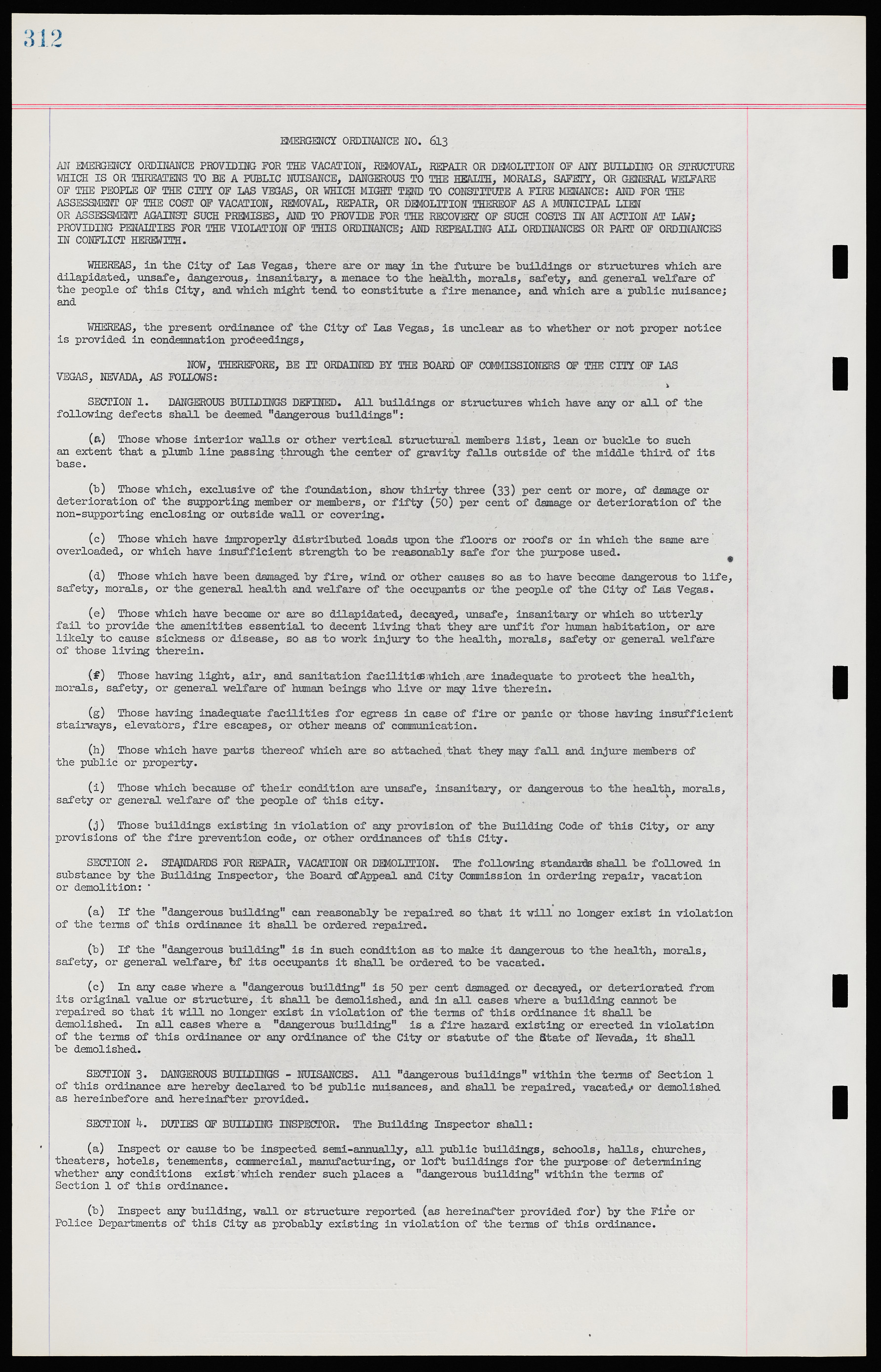 Las Vegas City Ordinances, November 13, 1950 to August 6, 1958, lvc000015-320