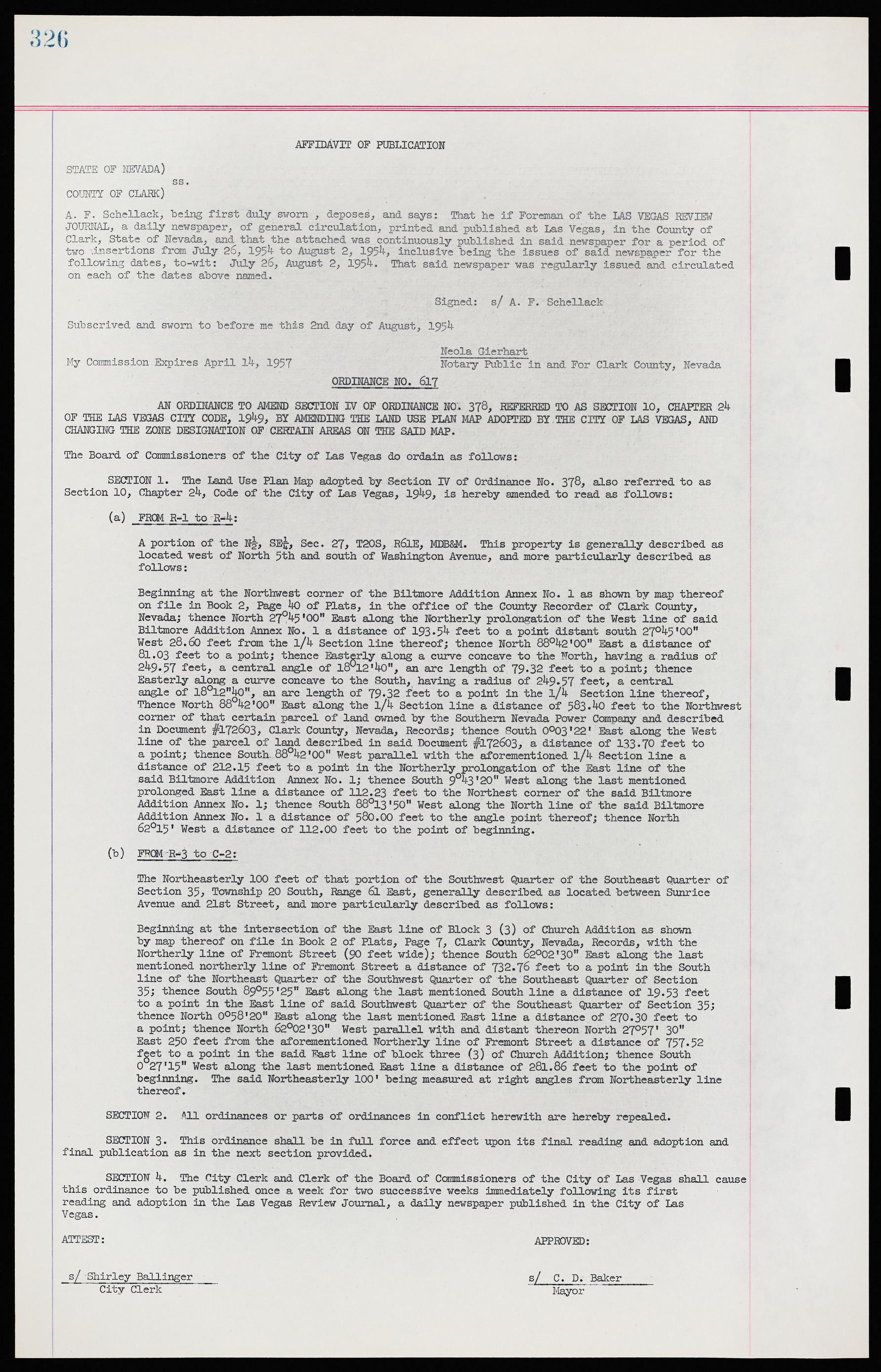 Las Vegas City Ordinances, November 13, 1950 to August 6, 1958, lvc000015-334