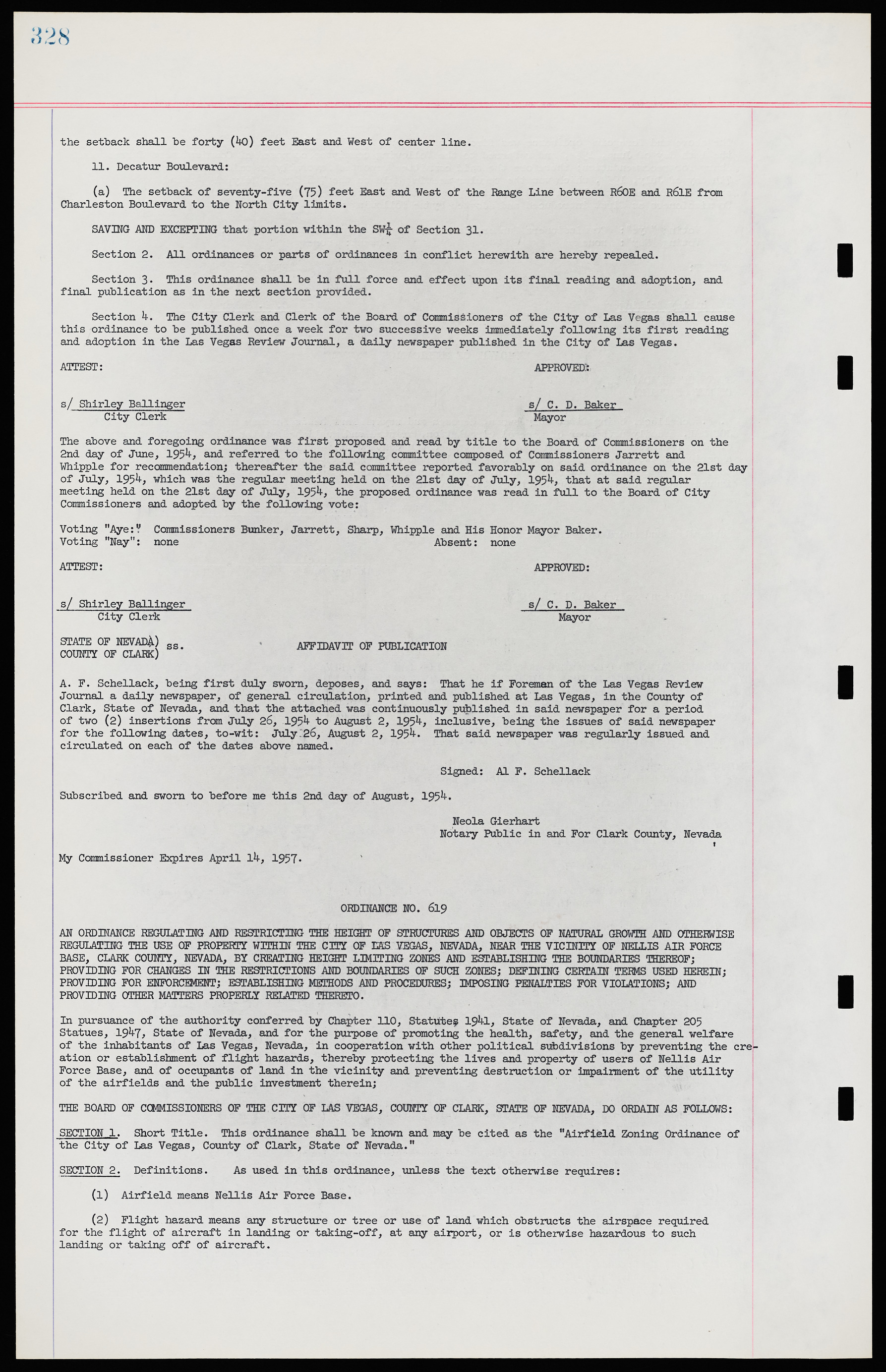 Las Vegas City Ordinances, November 13, 1950 to August 6, 1958, lvc000015-336