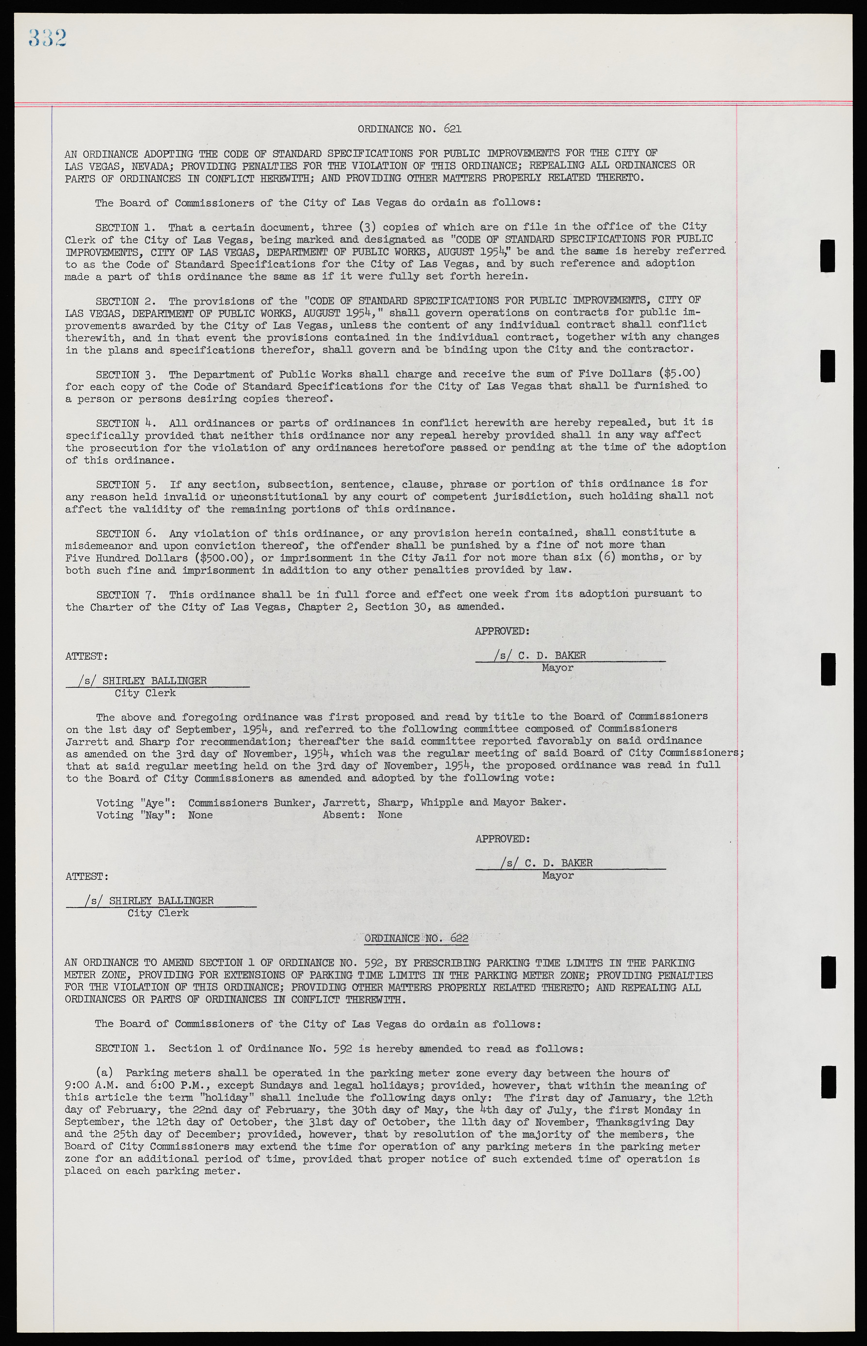 Las Vegas City Ordinances, November 13, 1950 to August 6, 1958, lvc000015-340