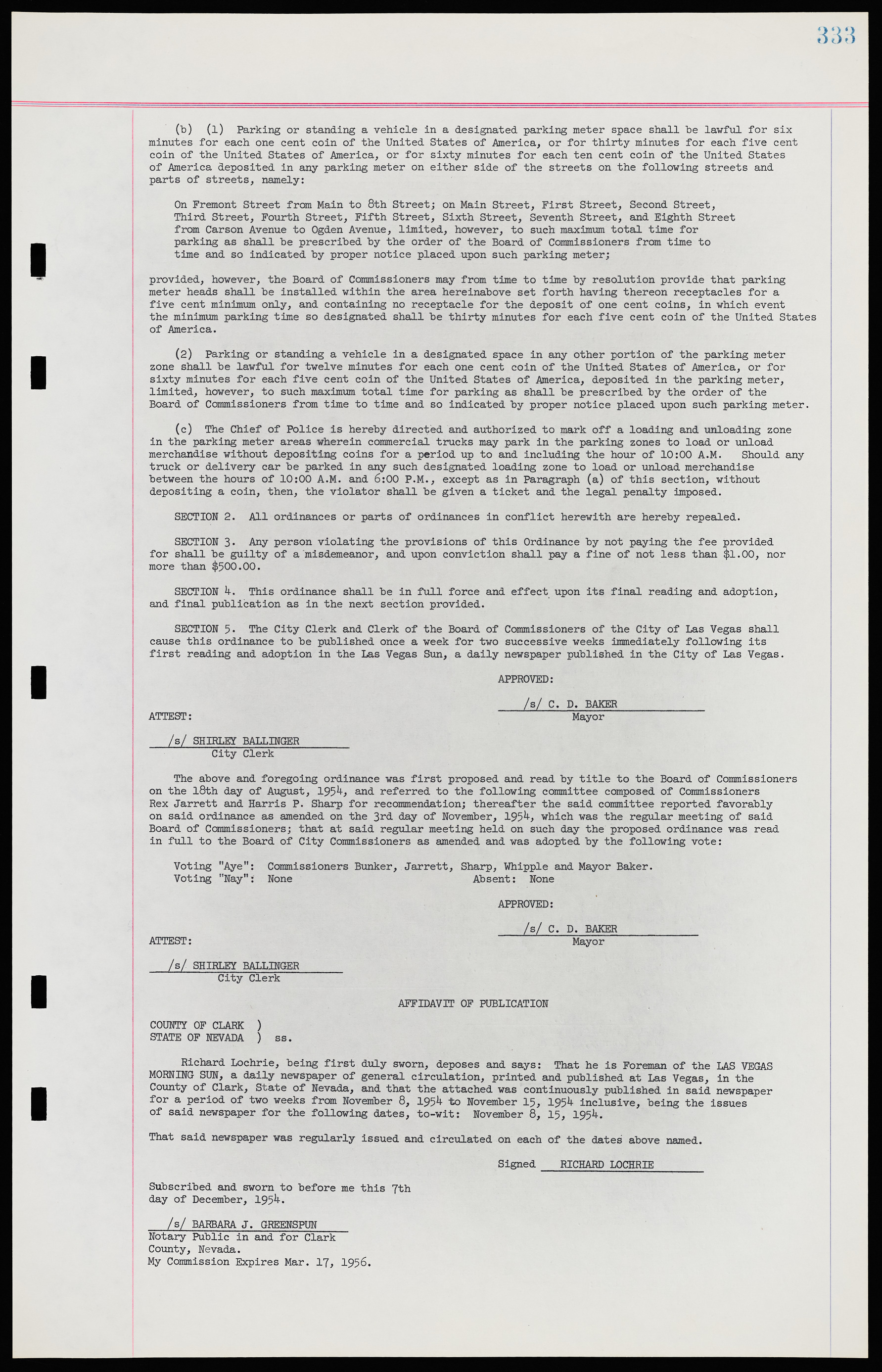 Las Vegas City Ordinances, November 13, 1950 to August 6, 1958, lvc000015-341