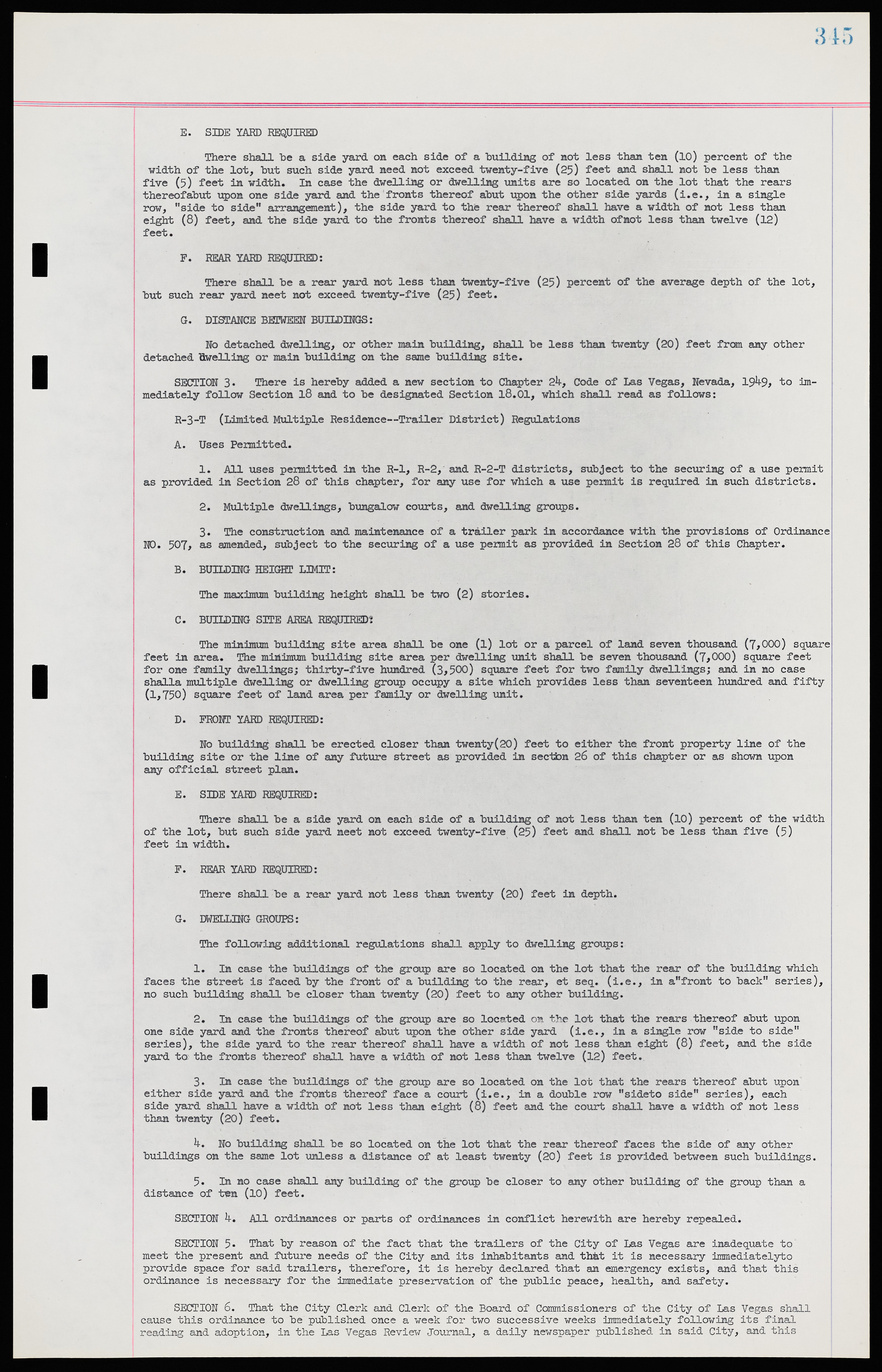 Las Vegas City Ordinances, November 13, 1950 to August 6, 1958, lvc000015-353