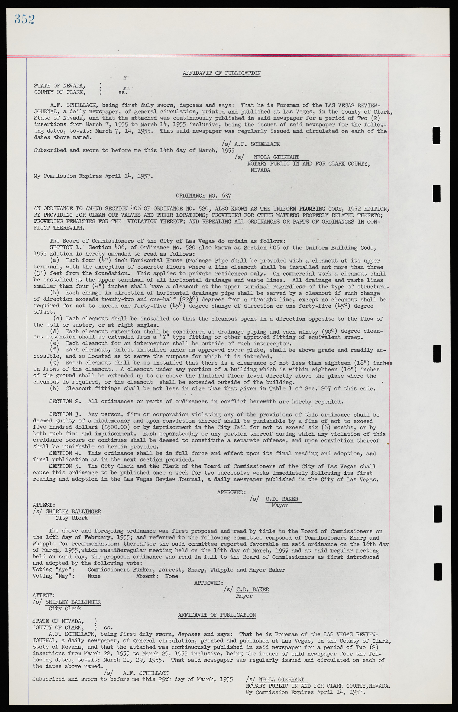 Las Vegas City Ordinances, November 13, 1950 to August 6, 1958, lvc000015-360