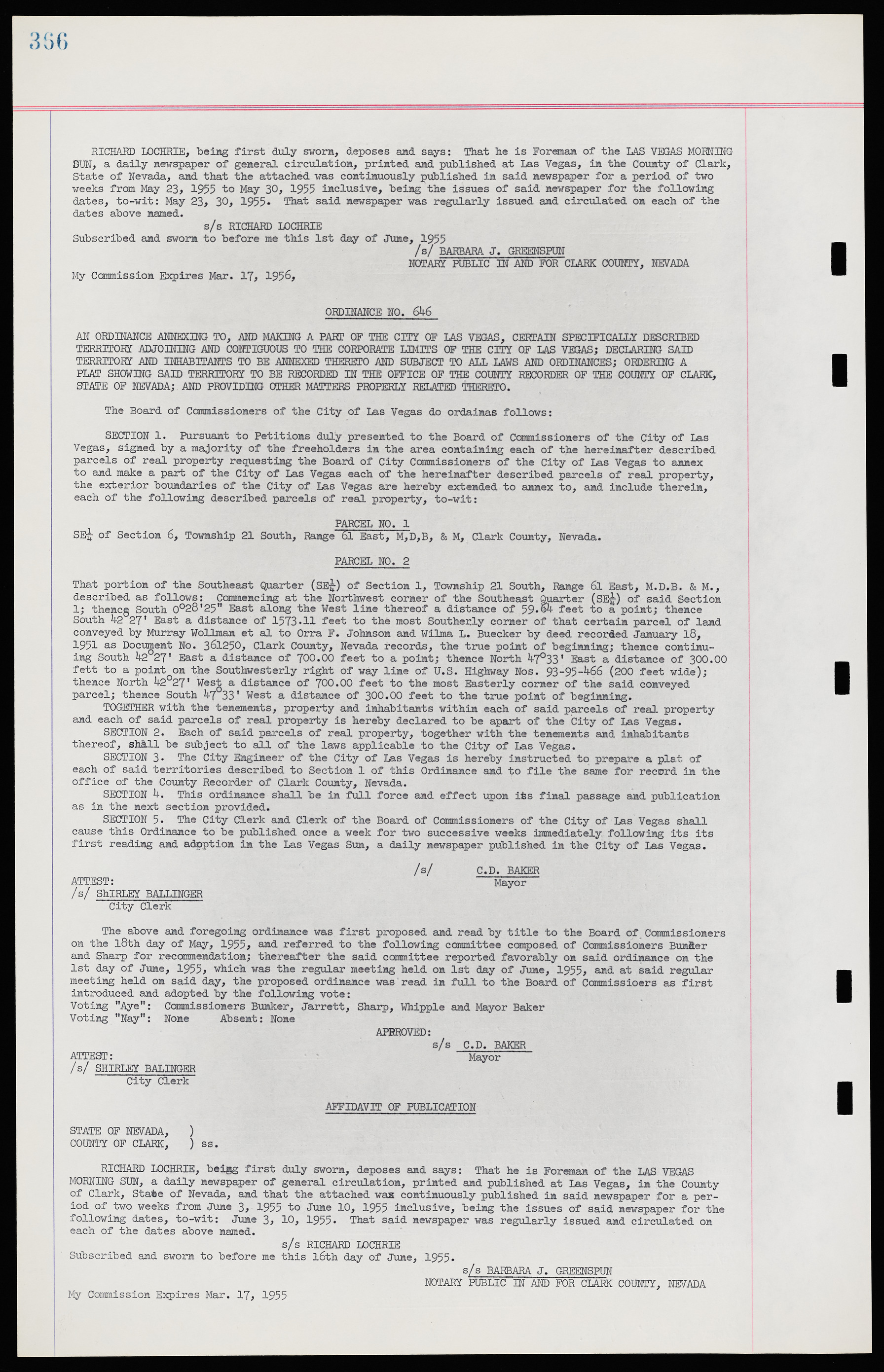 Las Vegas City Ordinances, November 13, 1950 to August 6, 1958, lvc000015-374