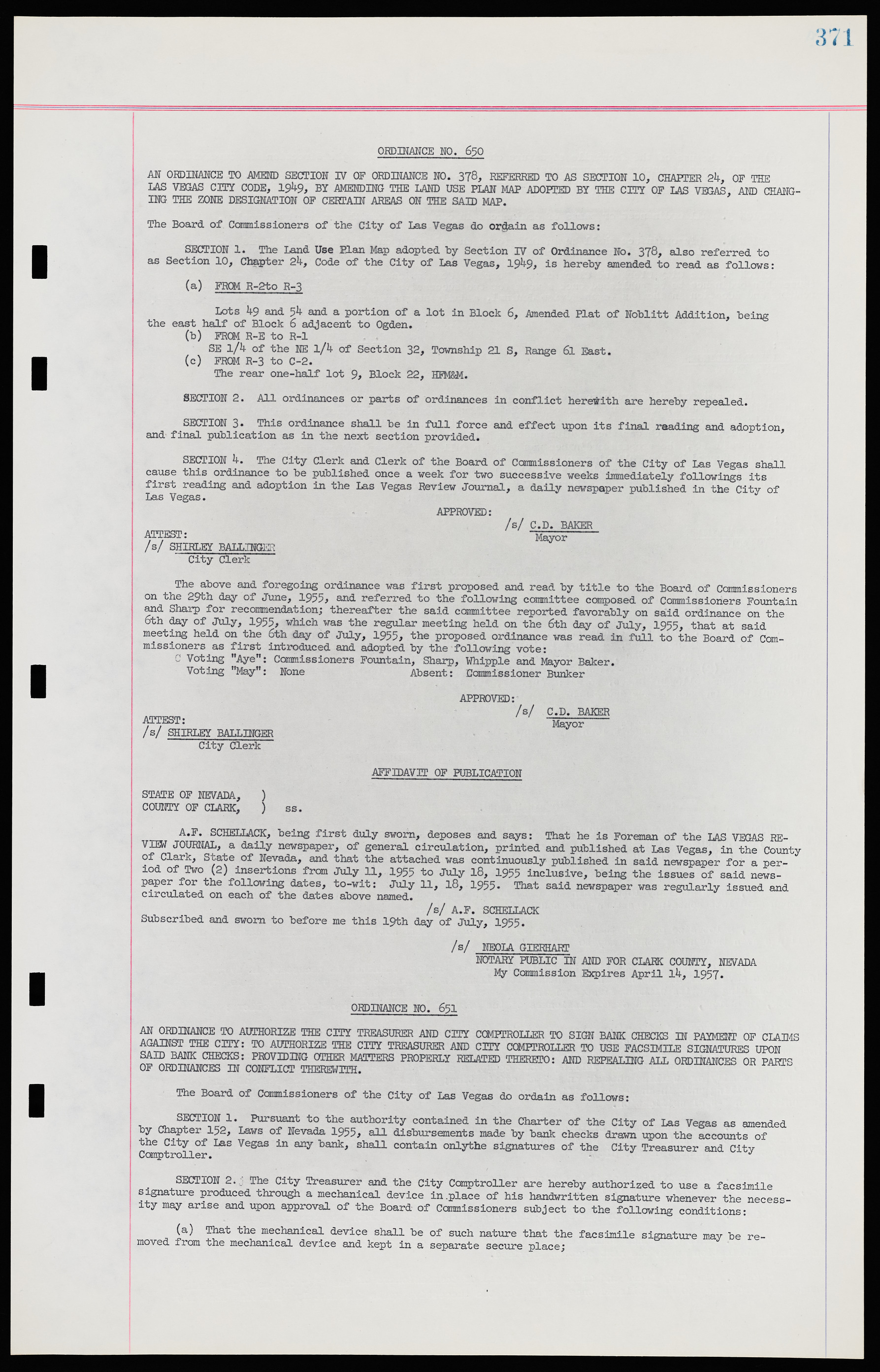 Las Vegas City Ordinances, November 13, 1950 to August 6, 1958, lvc000015-379