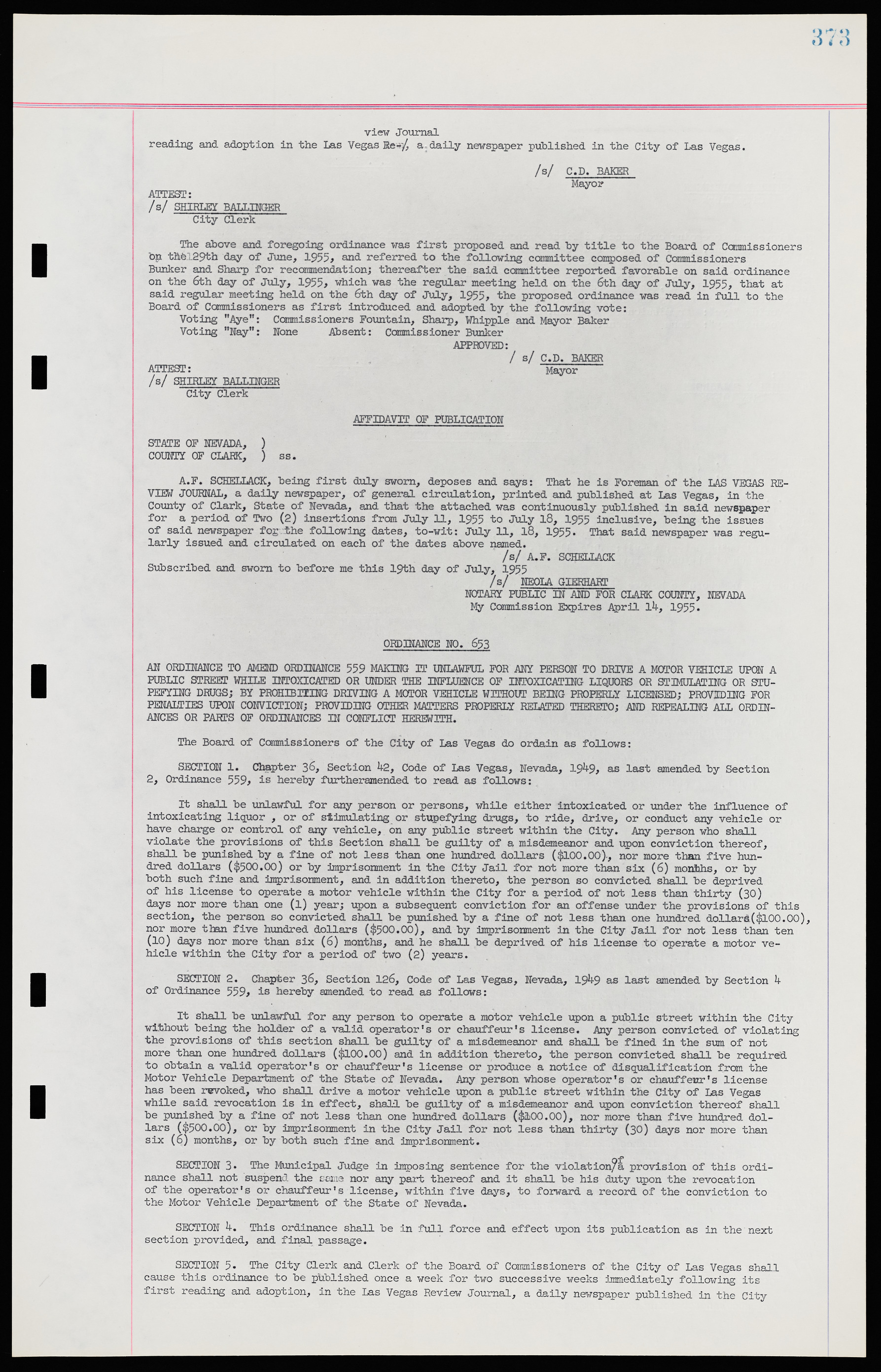 Las Vegas City Ordinances, November 13, 1950 to August 6, 1958, lvc000015-381