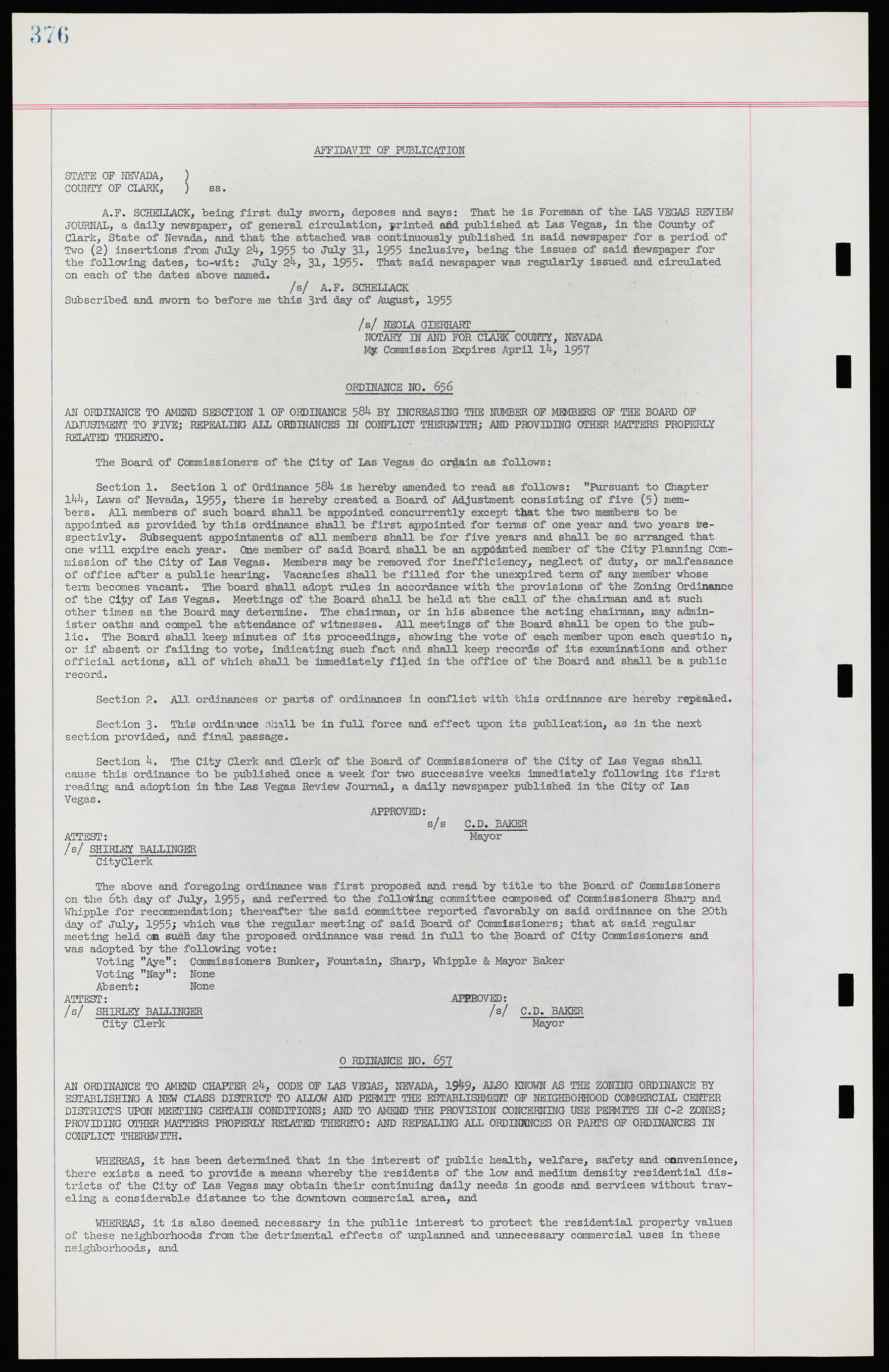 Las Vegas City Ordinances, November 13, 1950 to August 6, 1958, lvc000015-384