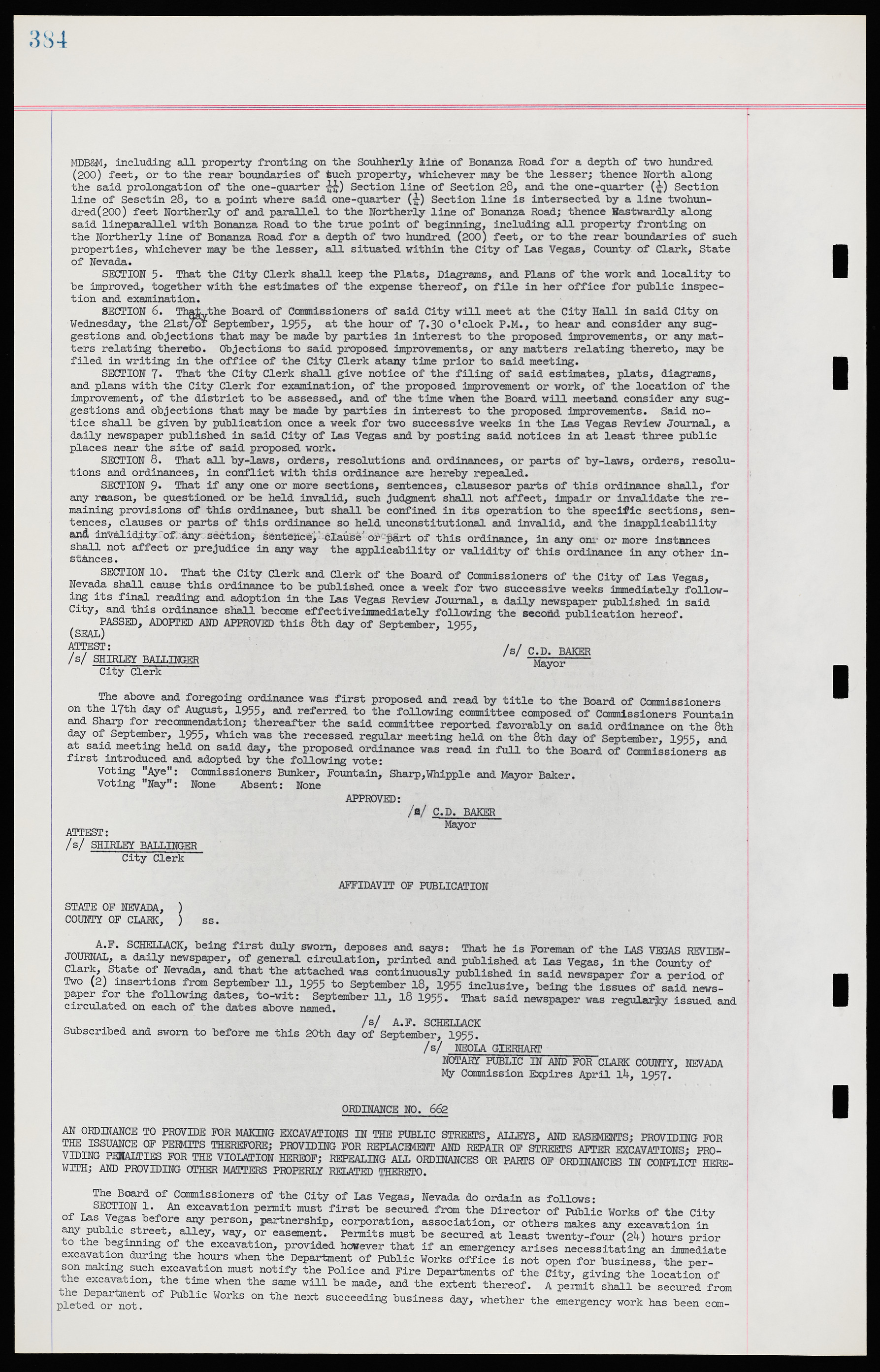 Las Vegas City Ordinances, November 13, 1950 to August 6, 1958, lvc000015-392