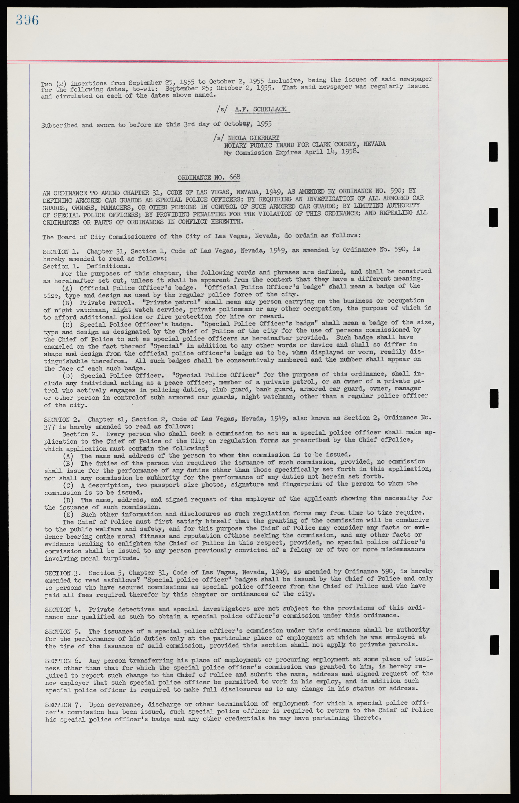 Las Vegas City Ordinances, November 13, 1950 to August 6, 1958, lvc000015-404