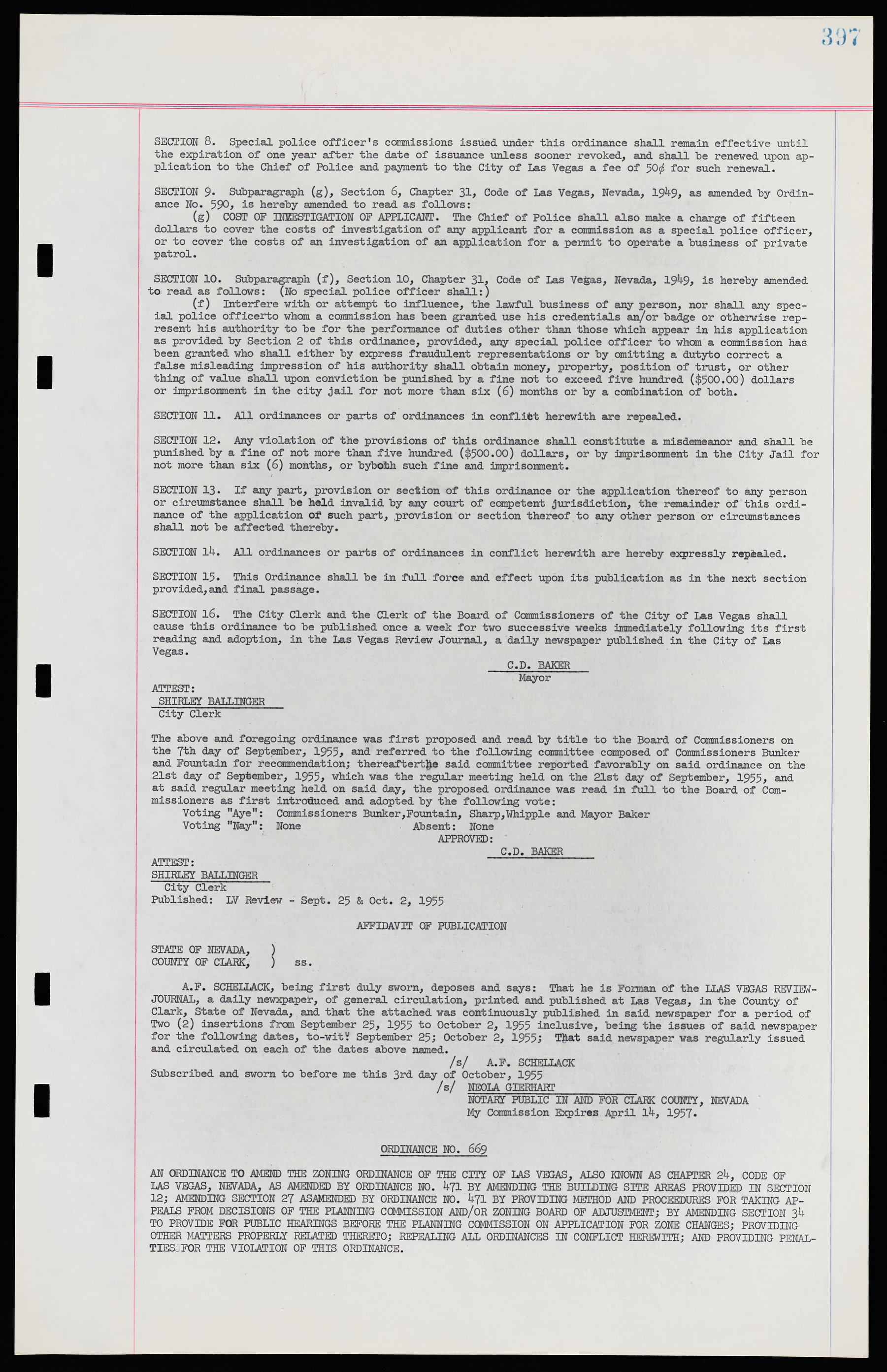 Las Vegas City Ordinances, November 13, 1950 to August 6, 1958, lvc000015-405