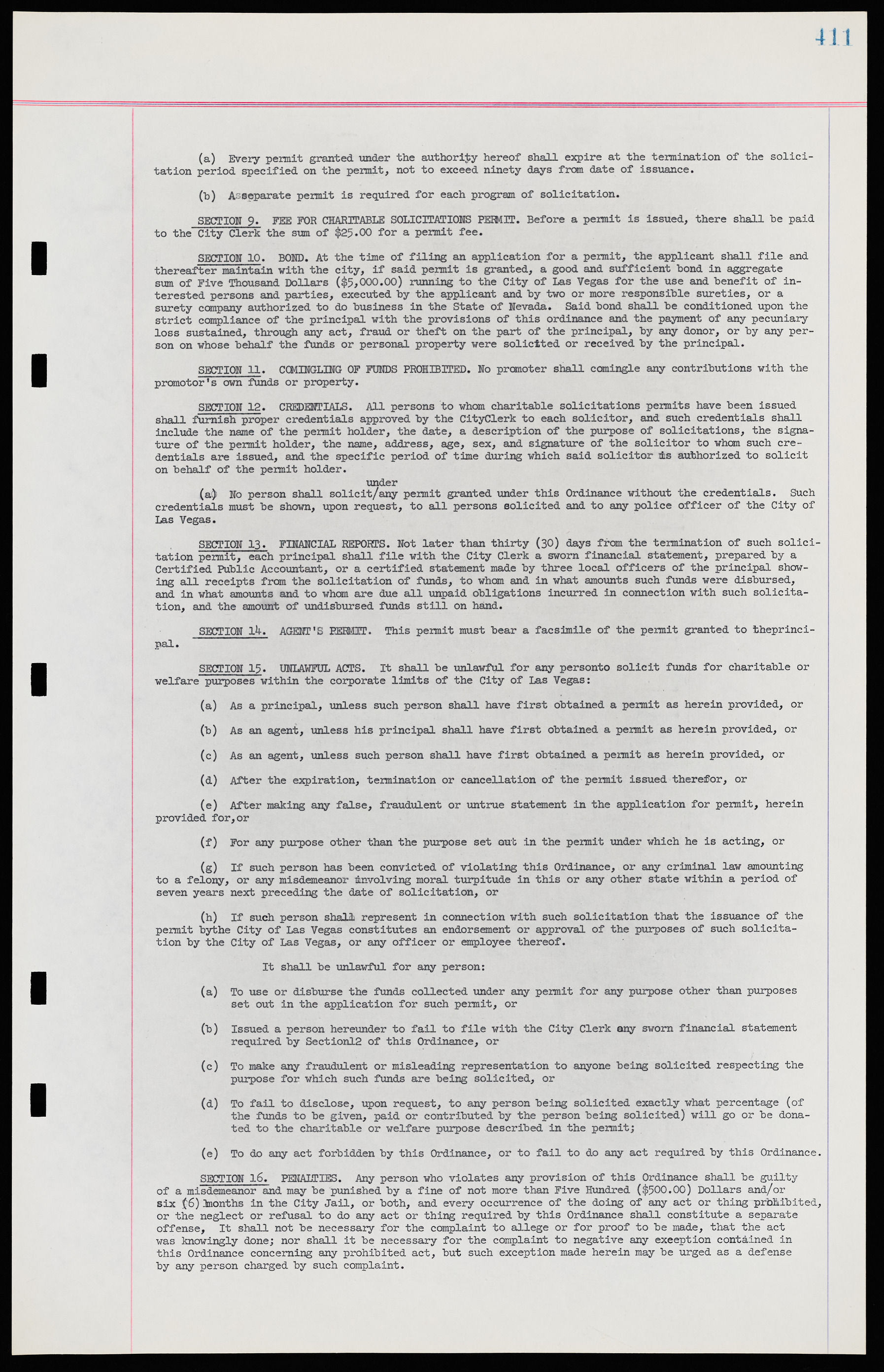 Las Vegas City Ordinances, November 13, 1950 to August 6, 1958, lvc000015-419