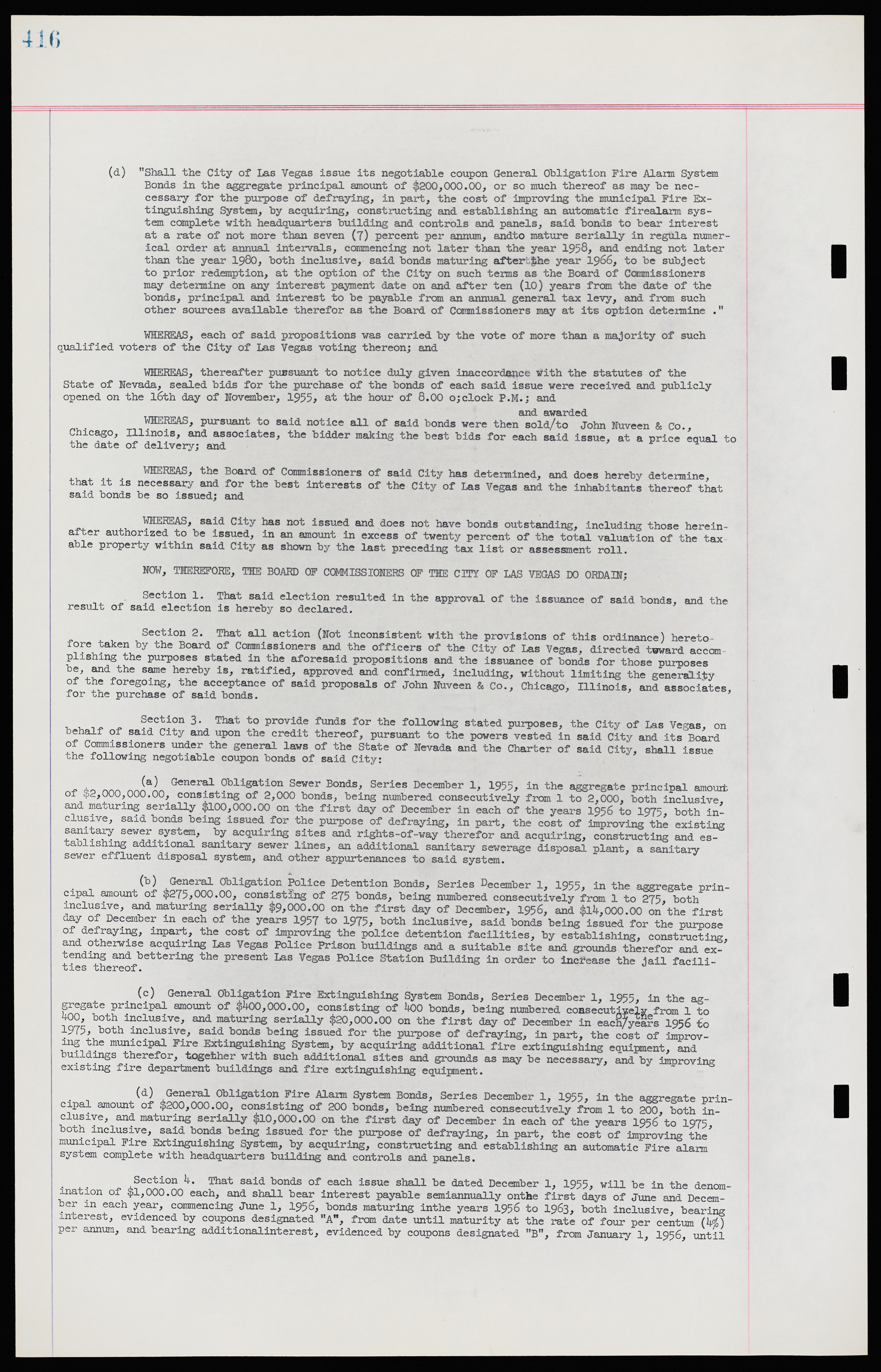 Las Vegas City Ordinances, November 13, 1950 to August 6, 1958, lvc000015-424