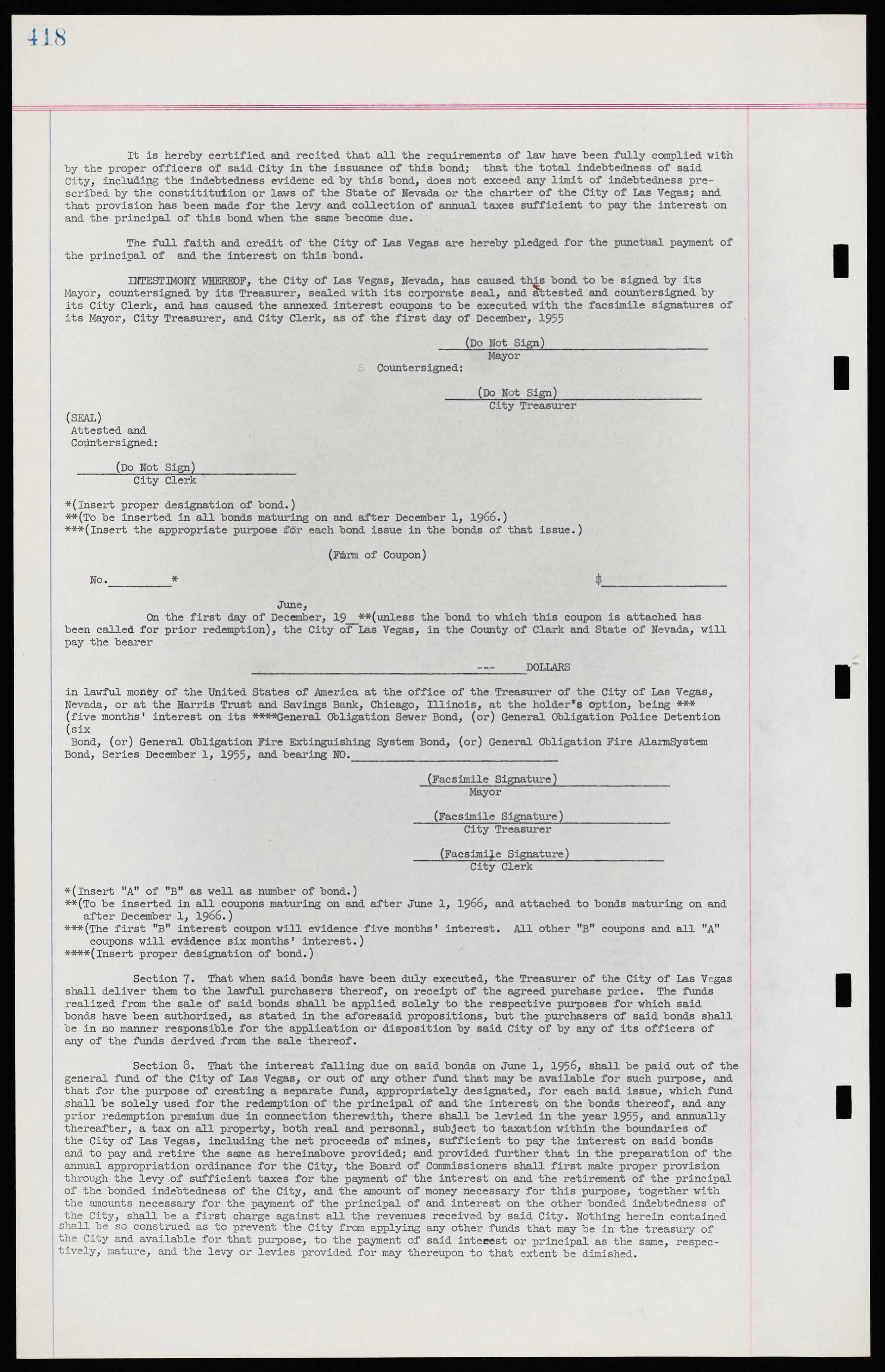 Las Vegas City Ordinances, November 13, 1950 to August 6, 1958, lvc000015-426