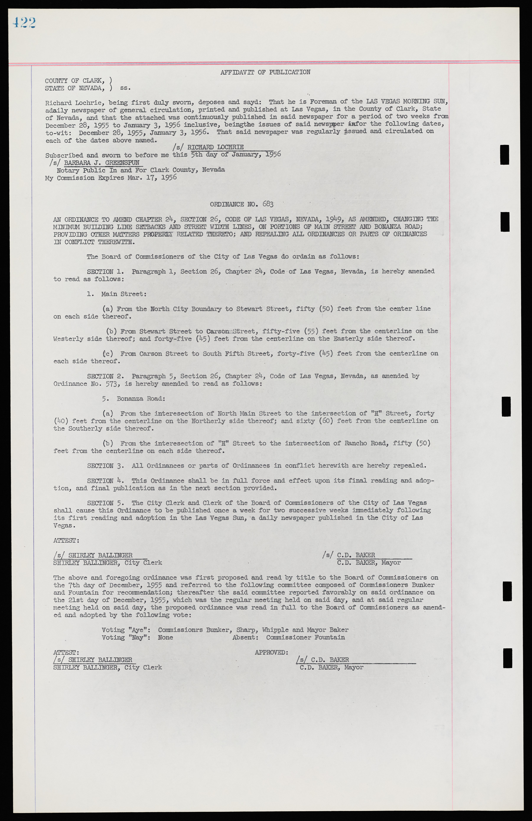 Las Vegas City Ordinances, November 13, 1950 to August 6, 1958, lvc000015-430