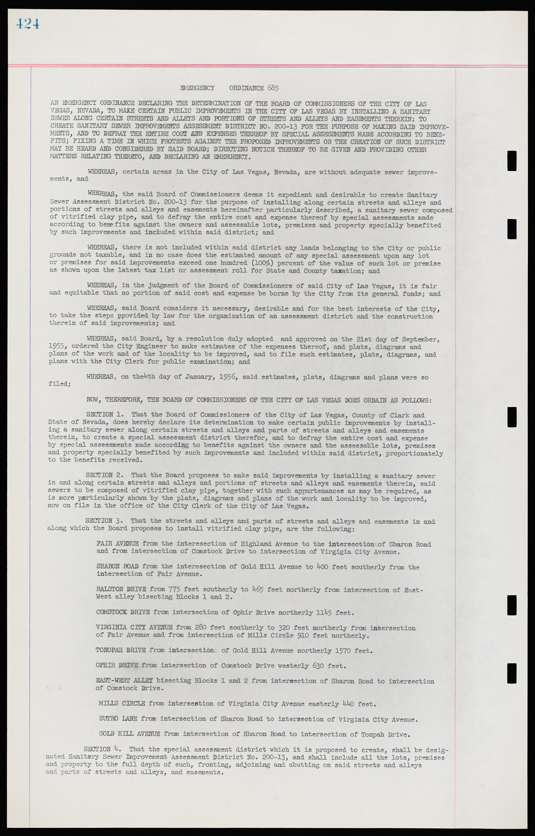 Las Vegas City Ordinances, November 13, 1950 to August 6, 1958, lvc000015-432