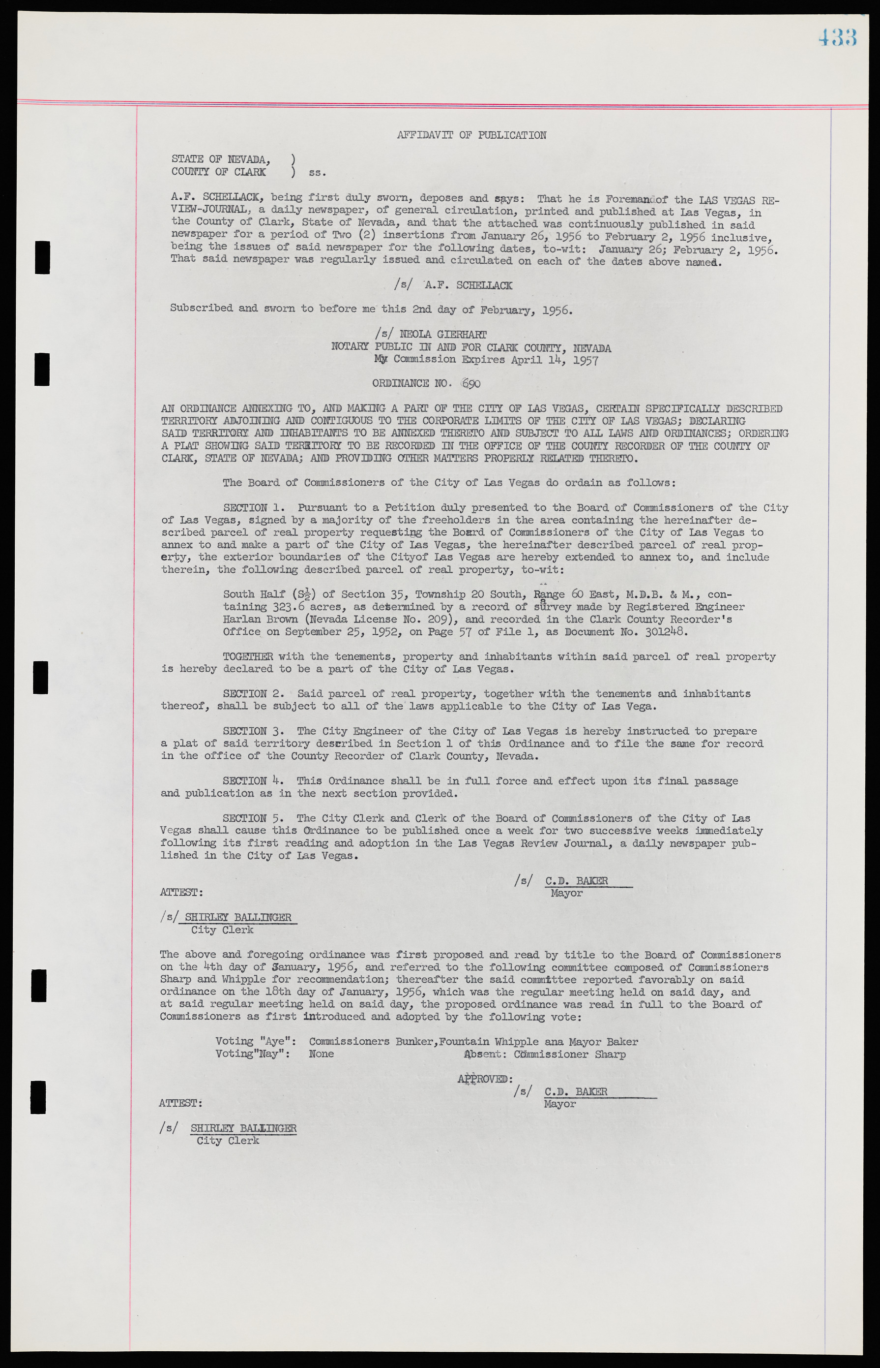 Las Vegas City Ordinances, November 13, 1950 to August 6, 1958, lvc000015-441