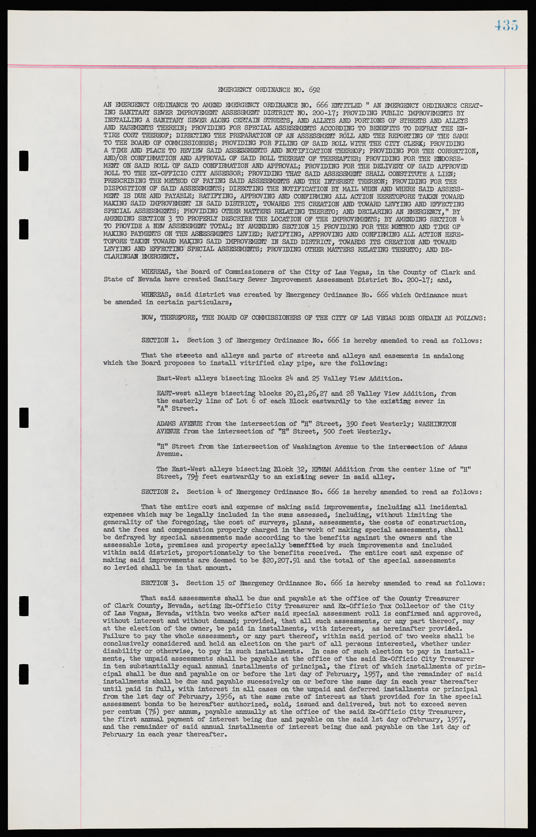 Las Vegas City Ordinances, November 13, 1950 to August 6, 1958, lvc000015-443